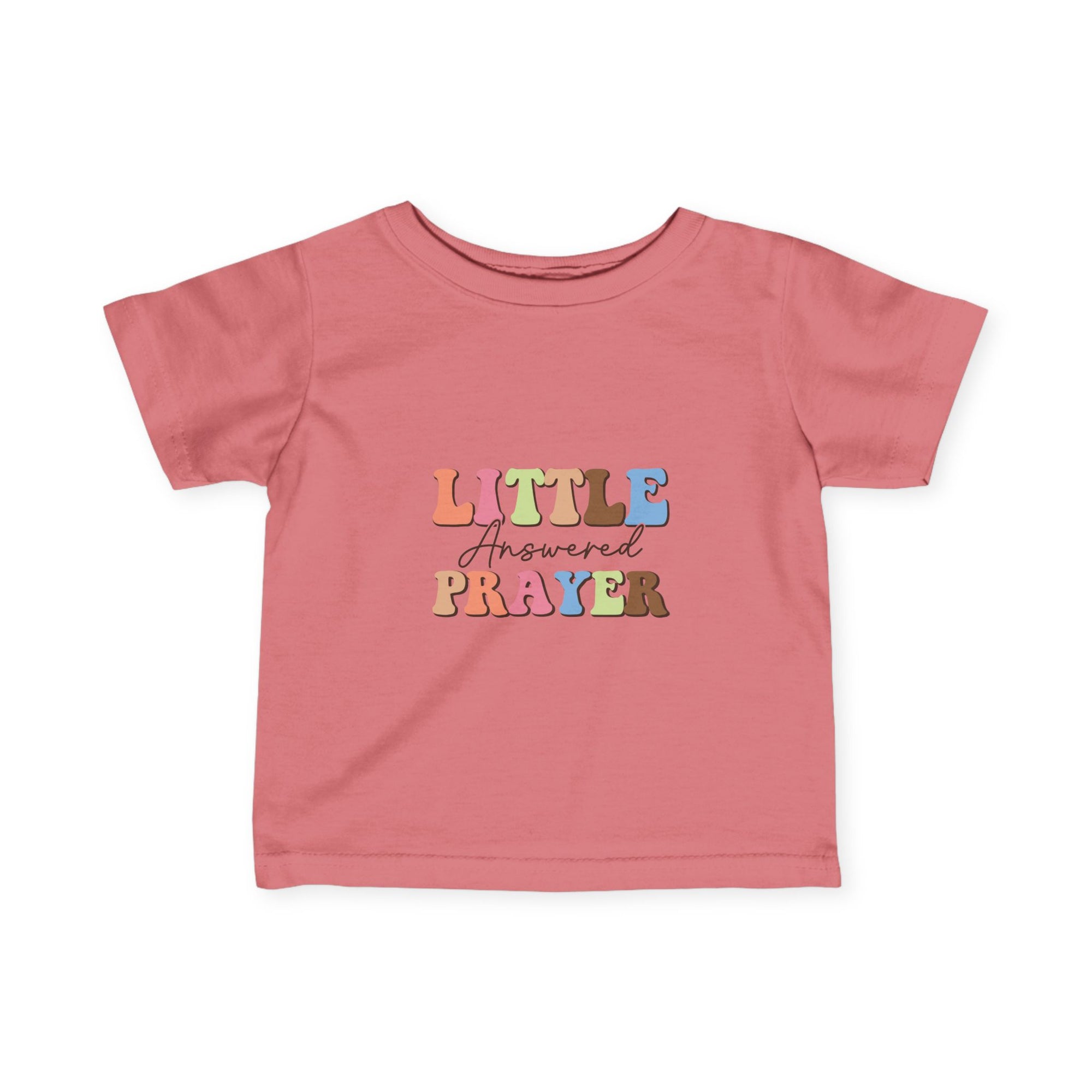 Cute Infant T-Shirt - 'Little Answered Prayer' with Colorful Number 1 Design