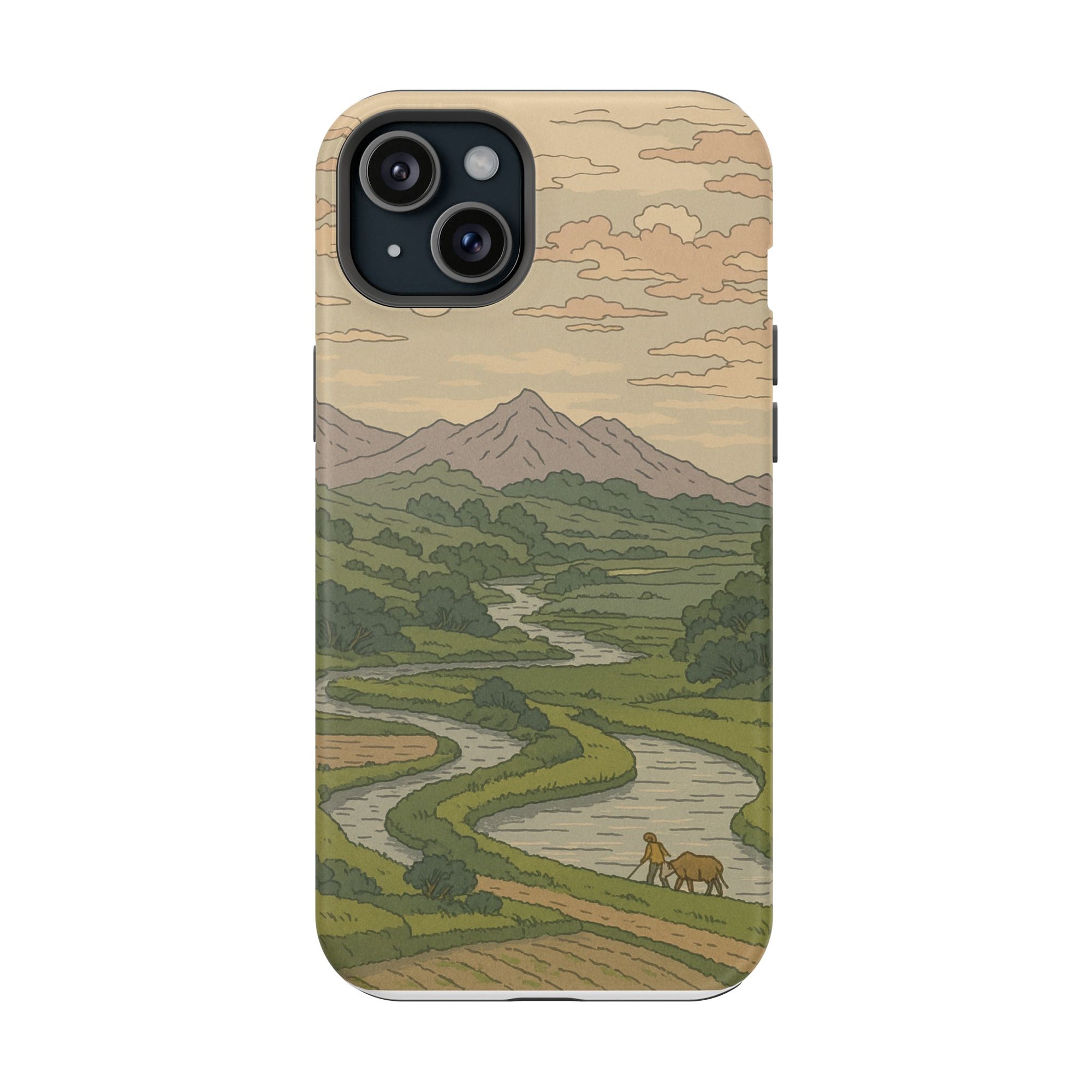 Nature-Inspired Magnetic Tough Case for iPhone, Phone Protection, Adventure Gift, Outdoor Lover, Earthy Aesthetic