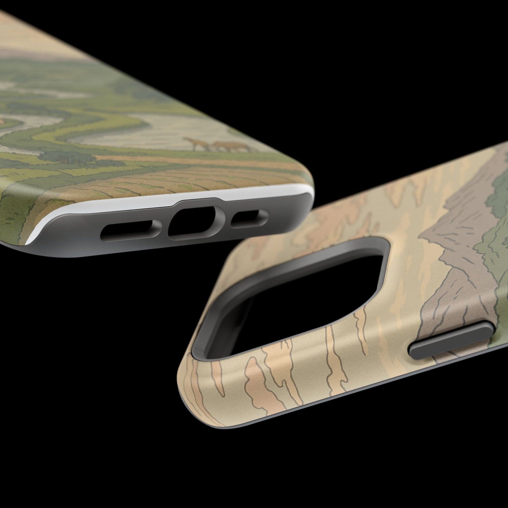 Nature-Inspired Magnetic Tough Case for iPhone, Phone Protection, Adventure Gift, Outdoor Lover, Earthy Aesthetic