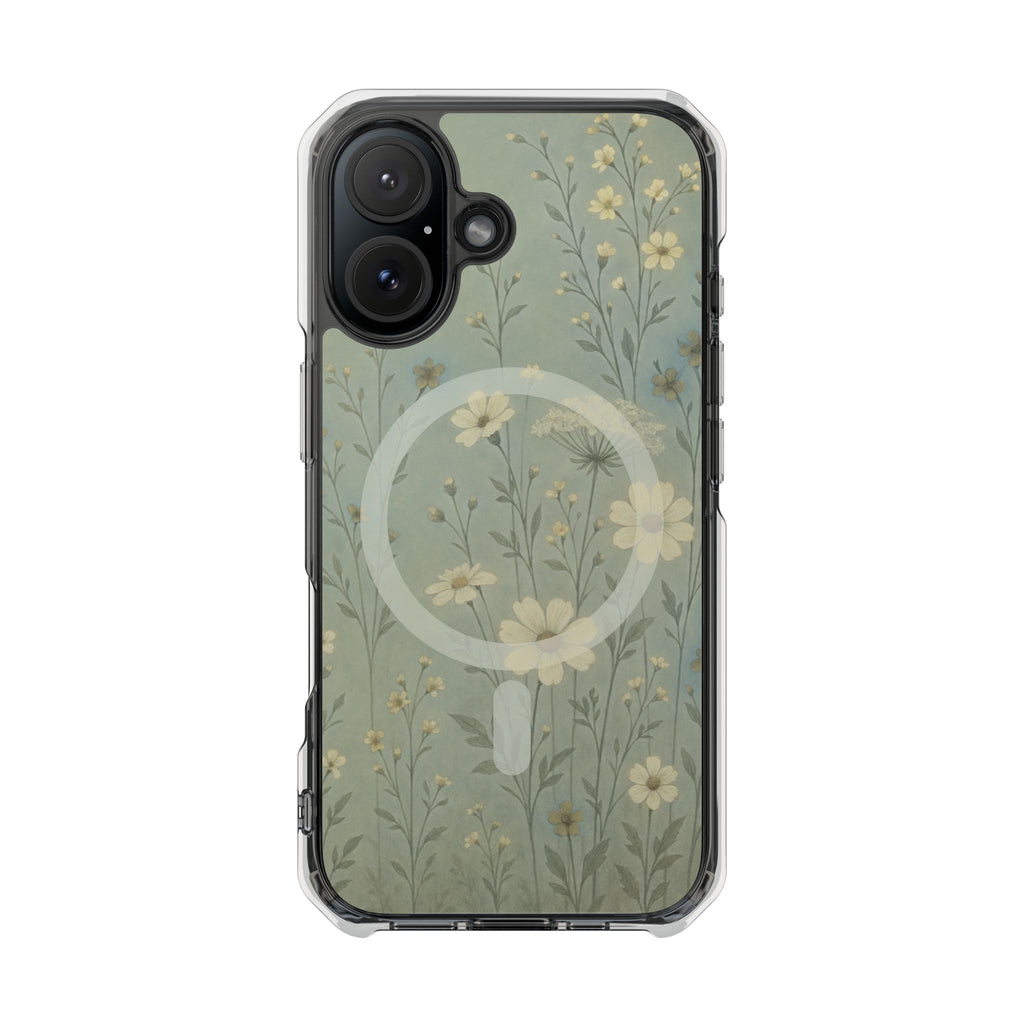 Floral Magnetic Clear Impact Cases, Phone Protection, Floral Design, Nature Lover Gift, Stylish Tech Accessories, Everyday Use