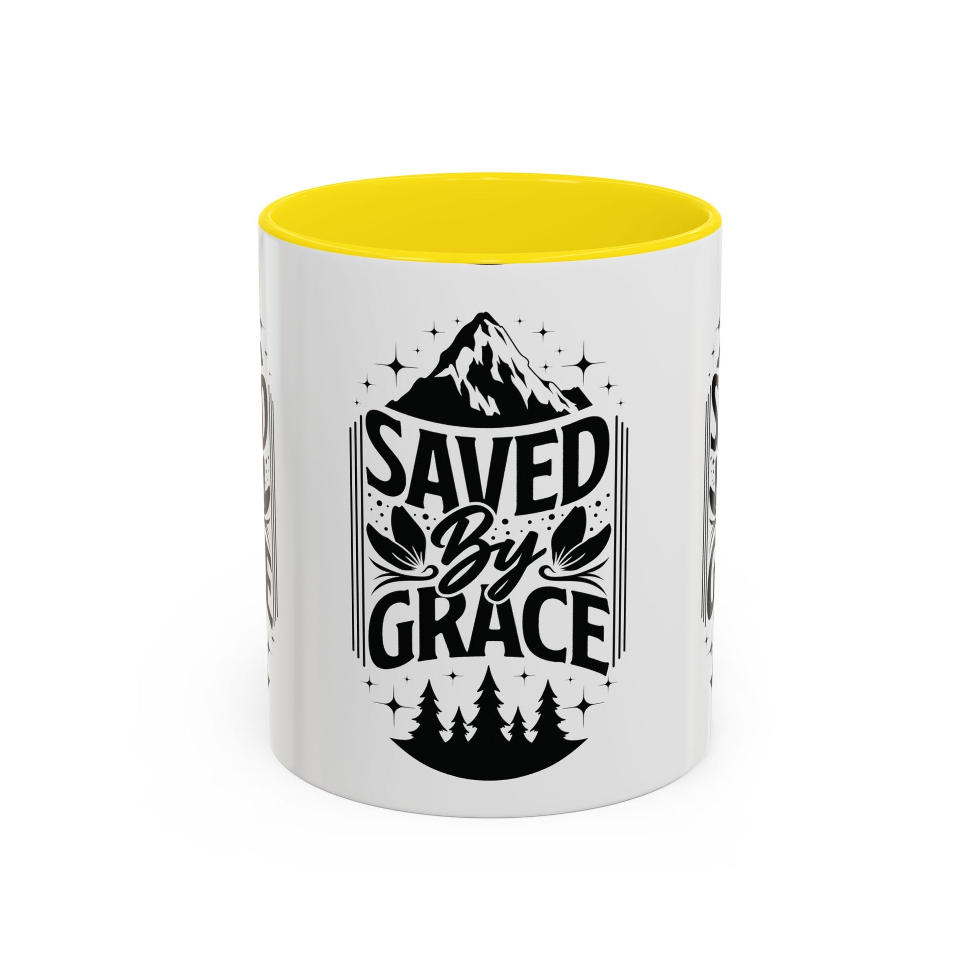 Saved by Grace Accent Coffee Mug - Inspirational Design