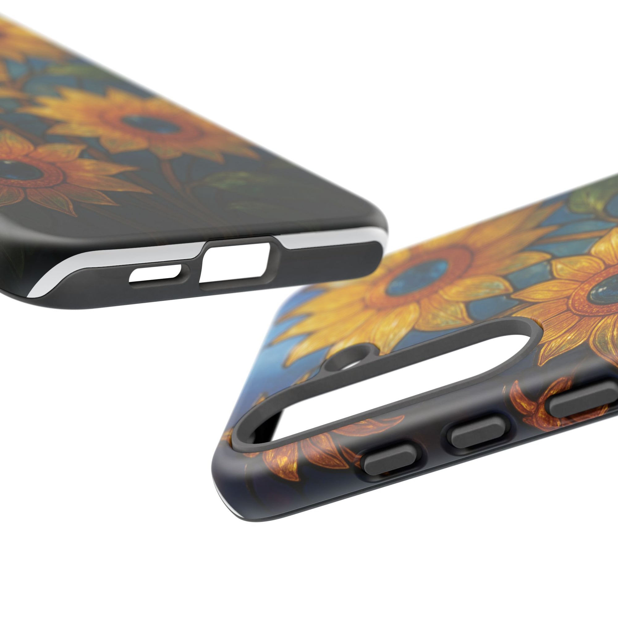 Vibrant Floral Phone Case, Sunflower Design, Tough & Durable Case, Nature Lover Gift, Protective Phone Cover, Spring Aesthetic