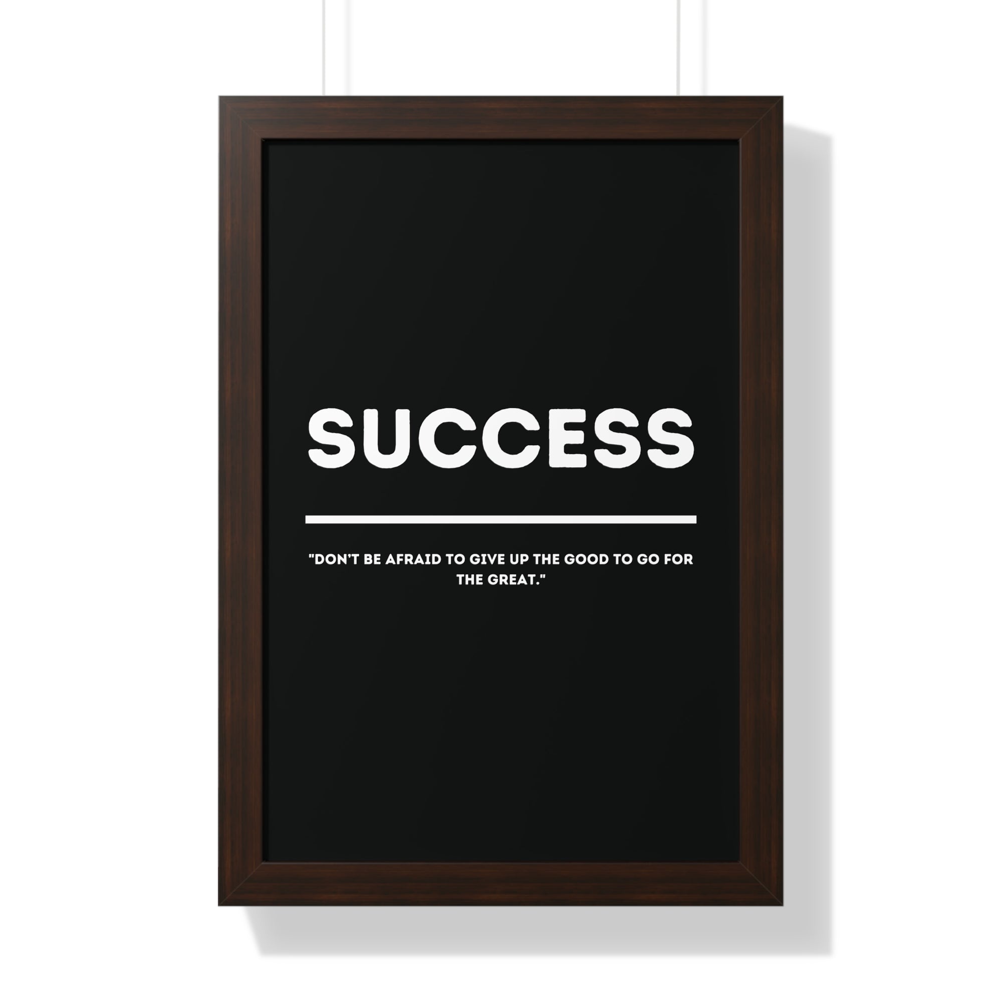 Minimalist in Black (Success) - Framed Vertical Poster