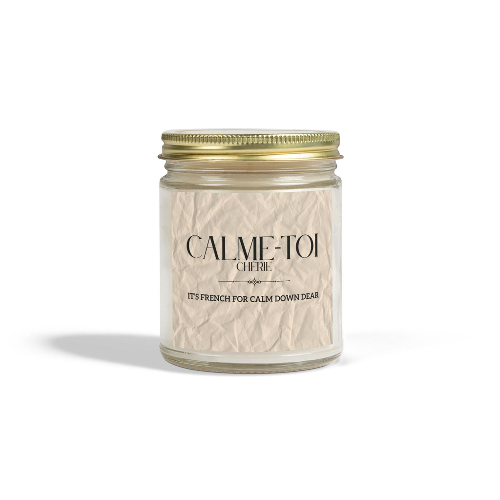 Calm Down Candle | Scented Coconut Apricot Wax, Self-Care Gift, Home Decor, Relaxation, Spa Experience, Mindfulness, Funny Gifts for Better-half
