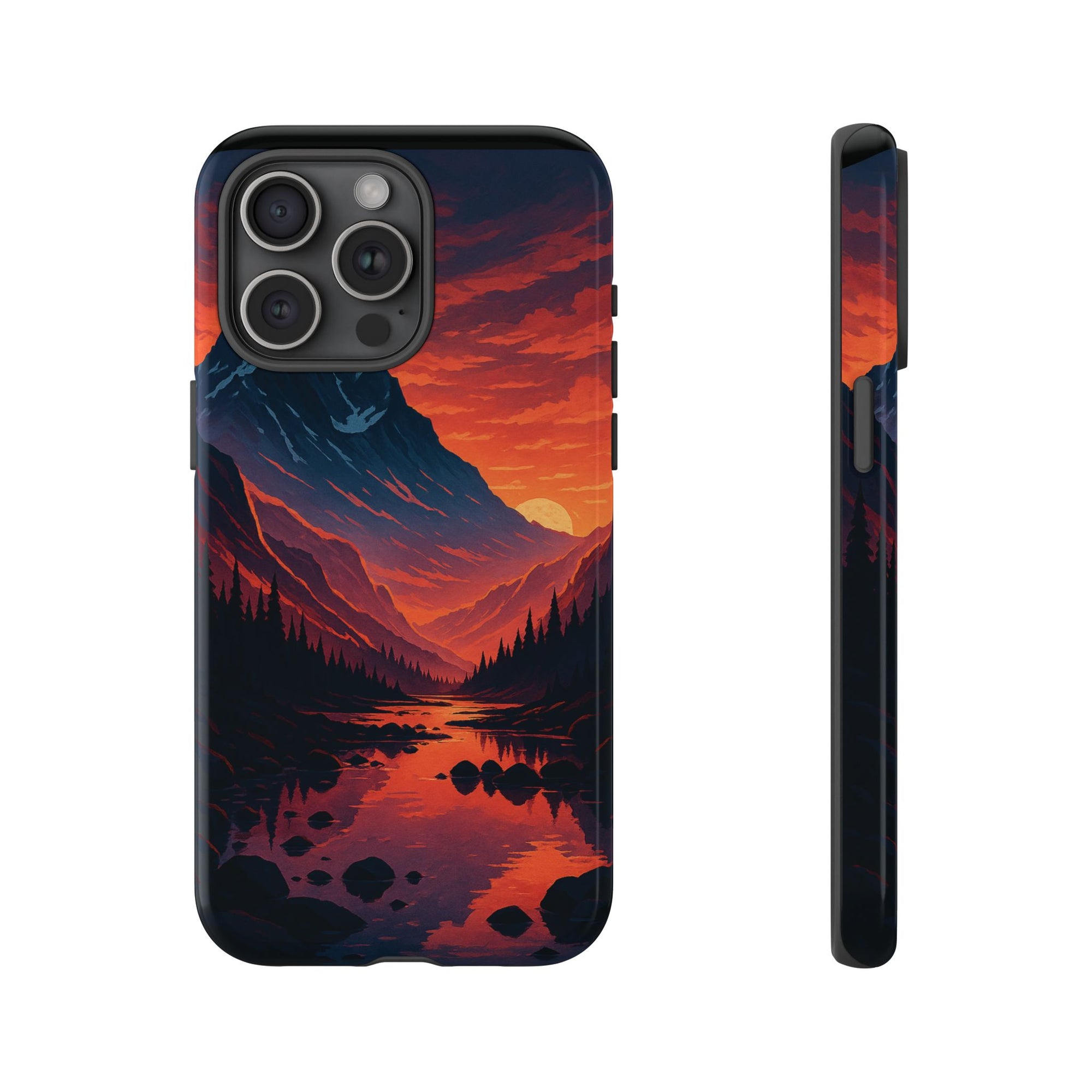 Mountain Sunset Phone Case, Nature Inspired Case, Tough Cases, Gift for Adventurers, Phone Accessories