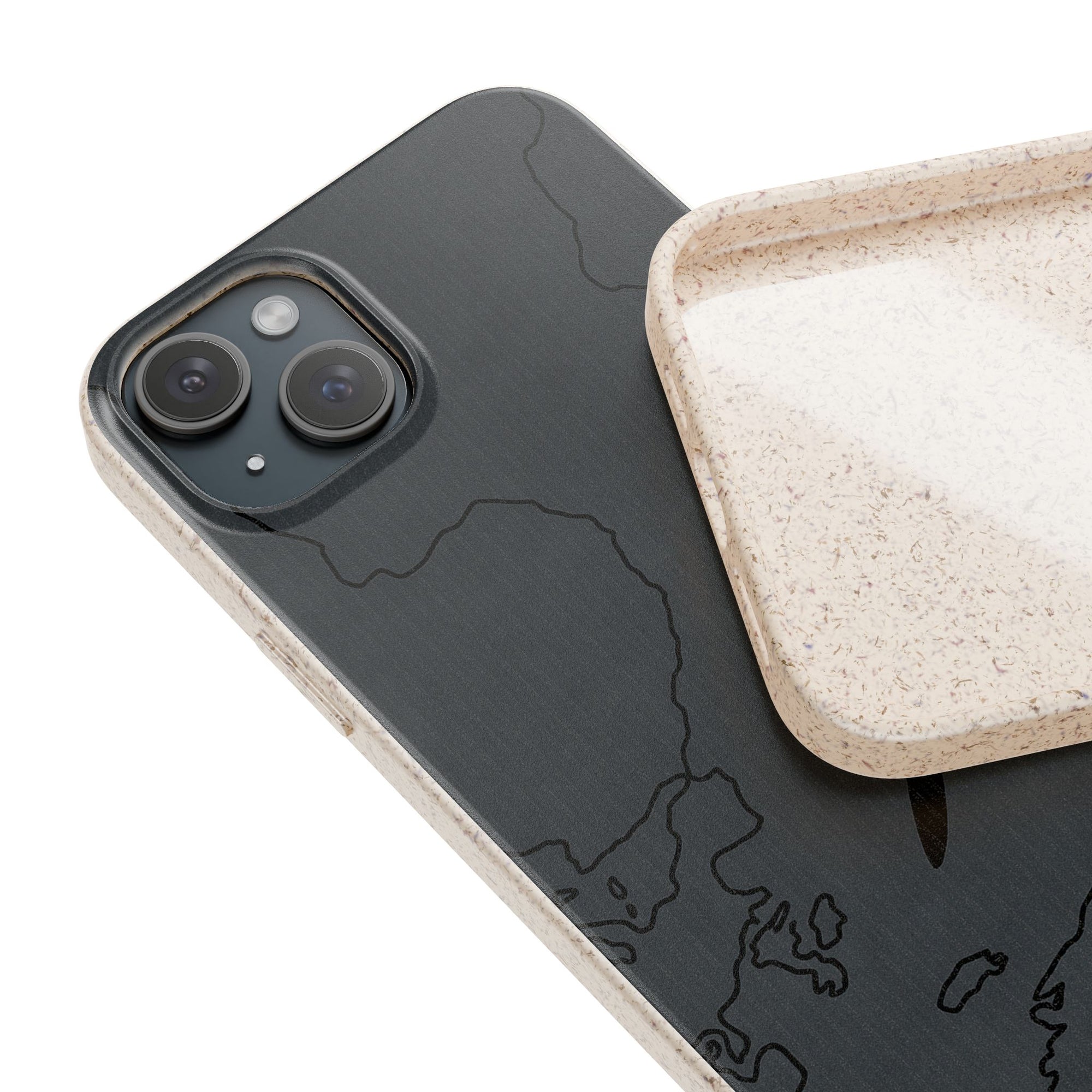 Airplane Map Biodegradable Phone Case, Eco-Friendly Phone Cover, Travel Gift, Sustainable Accessory, Nature Lover Gift