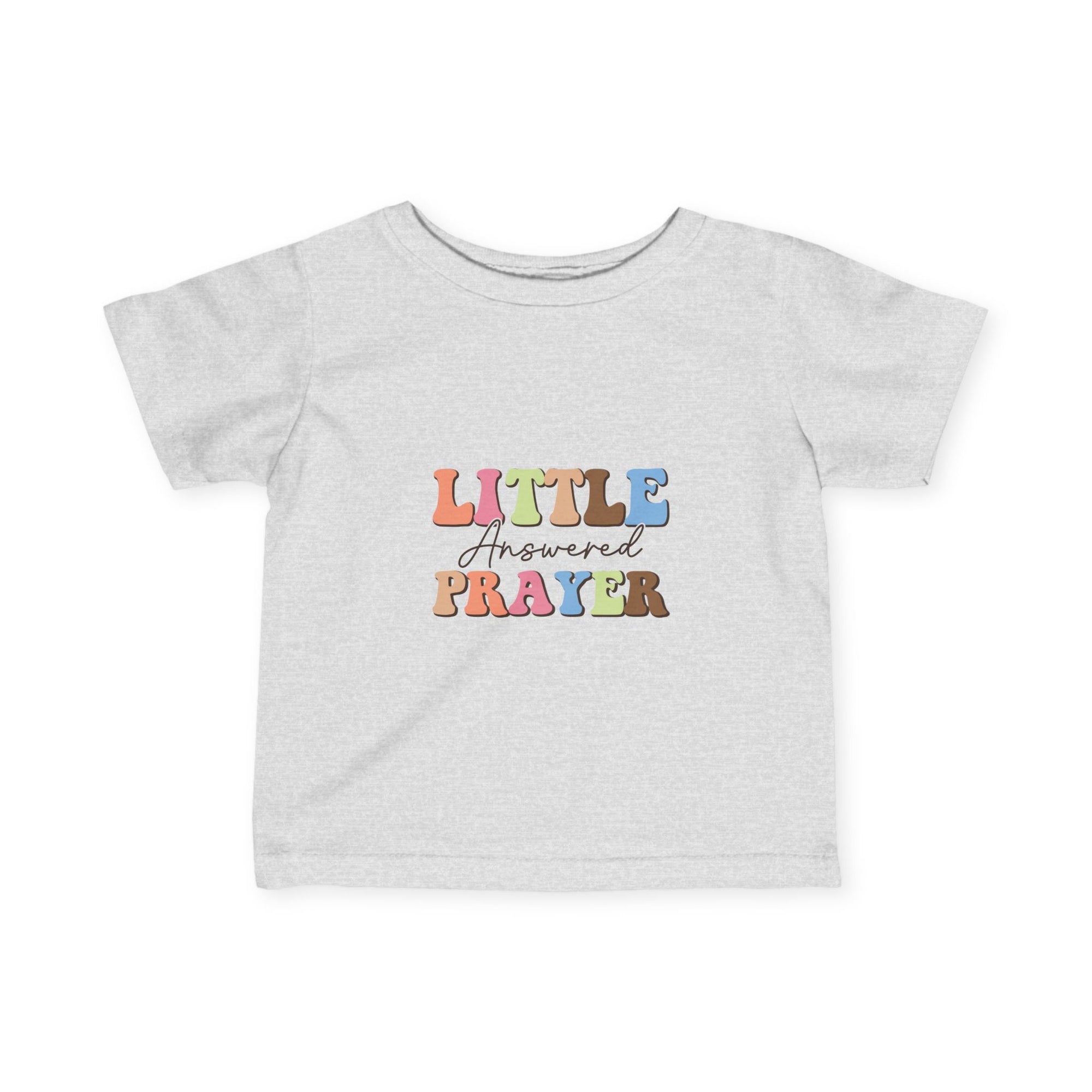 Cute Infant T-Shirt - 'Little Answered Prayer' with Colorful Number 1 Design