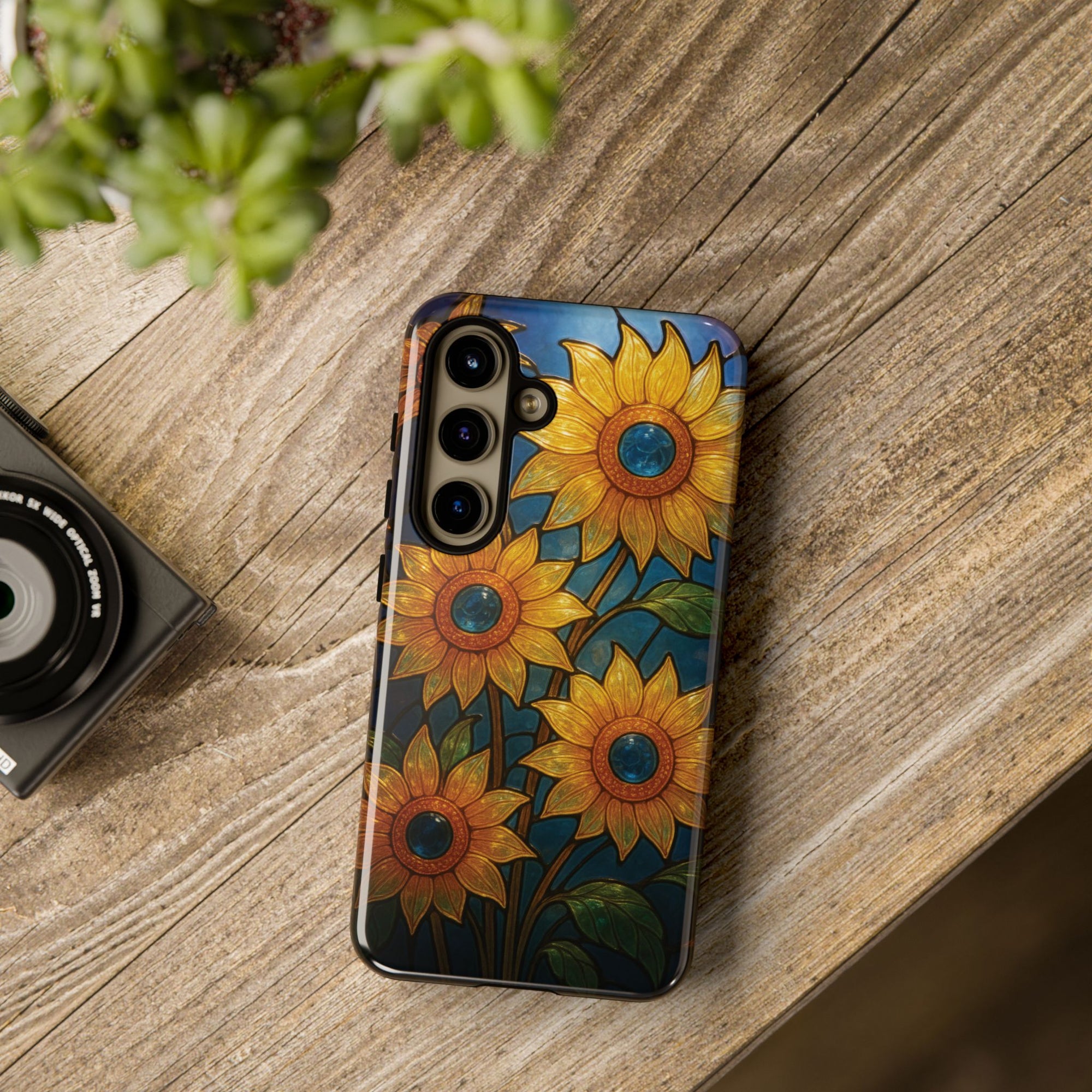 Vibrant Floral Phone Case, Sunflower Design, Tough & Durable Case, Nature Lover Gift, Protective Phone Cover, Spring Aesthetic