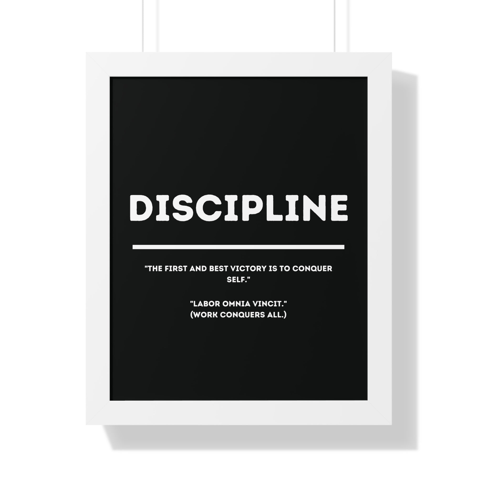 Minimalist in Black (Discipline) - Framed Vertical Poster
