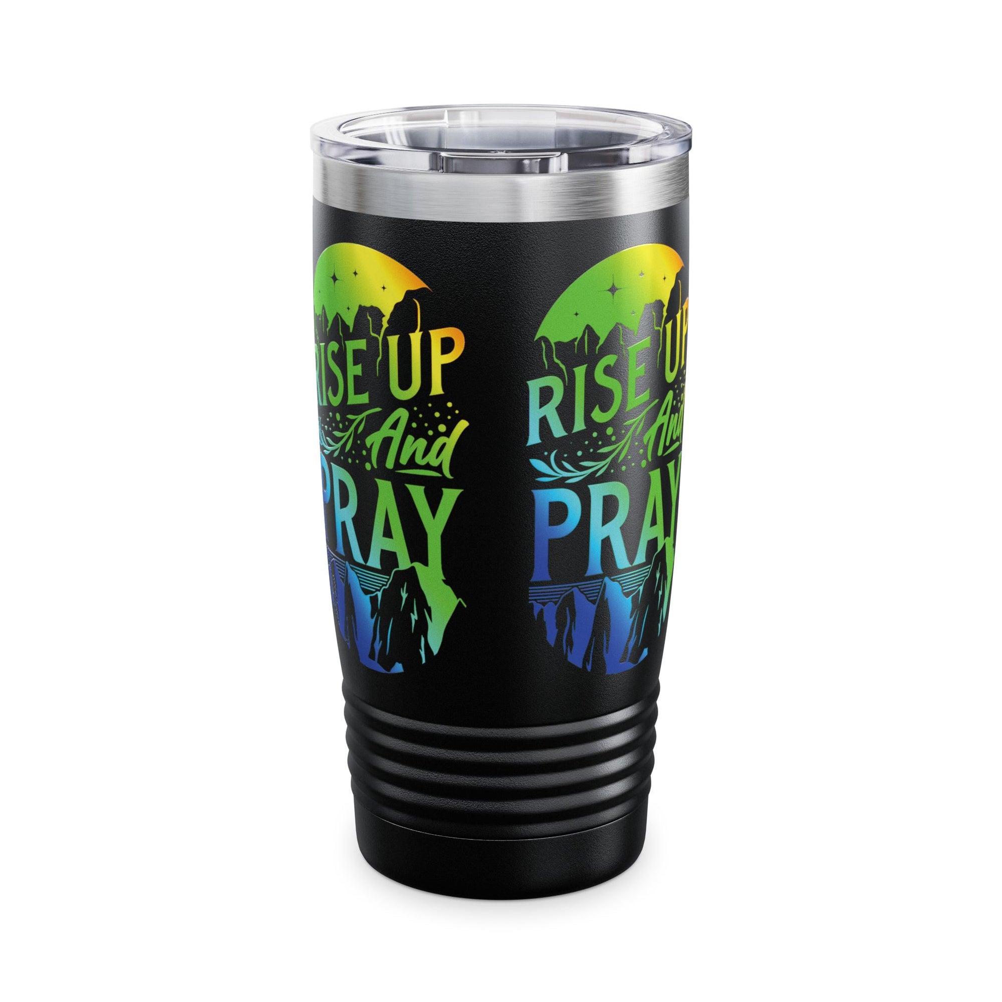 Rise Up and Pray Ringneck Tumbler - 20oz Inspirational Travel Mug