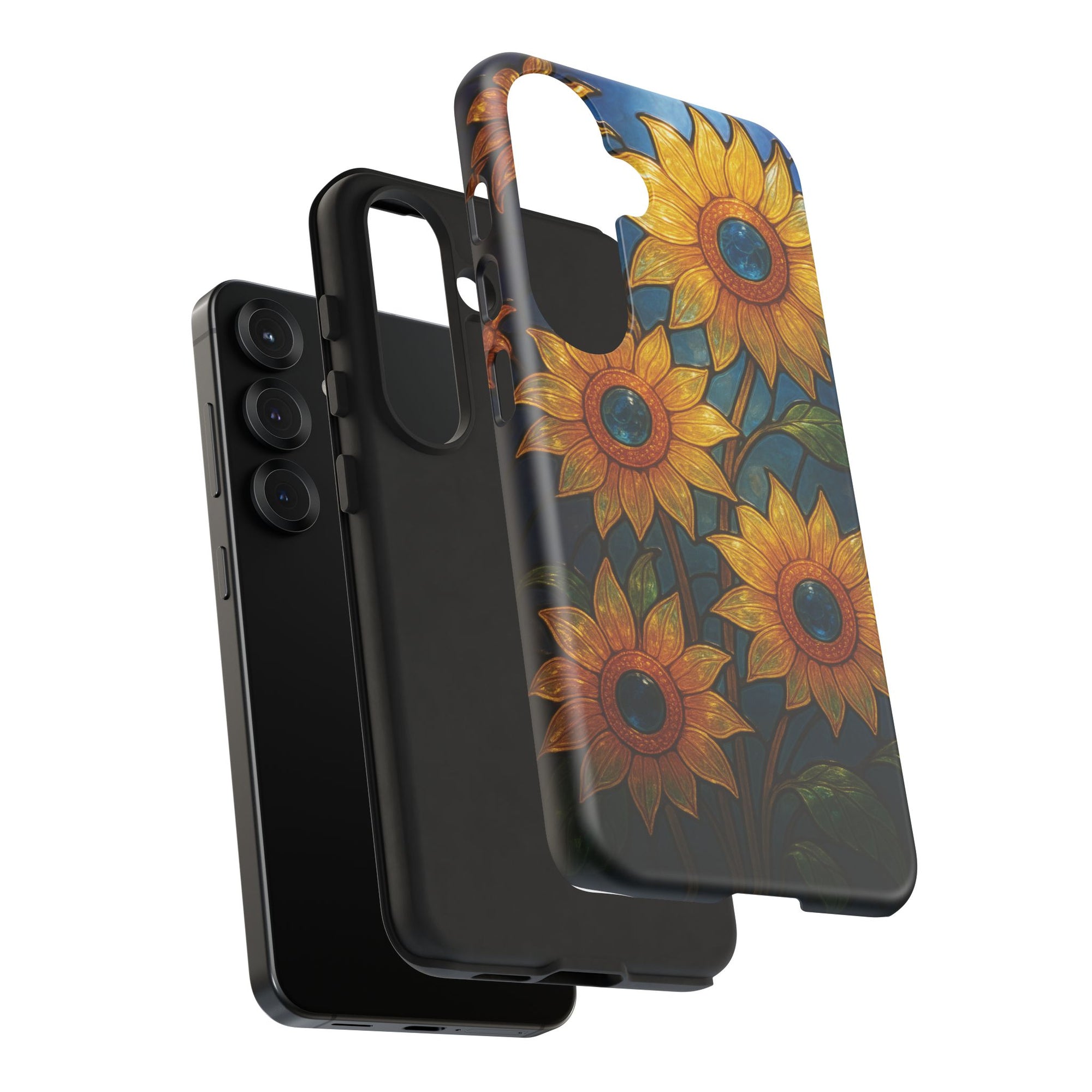 Vibrant Floral Phone Case, Sunflower Design, Tough & Durable Case, Nature Lover Gift, Protective Phone Cover, Spring Aesthetic