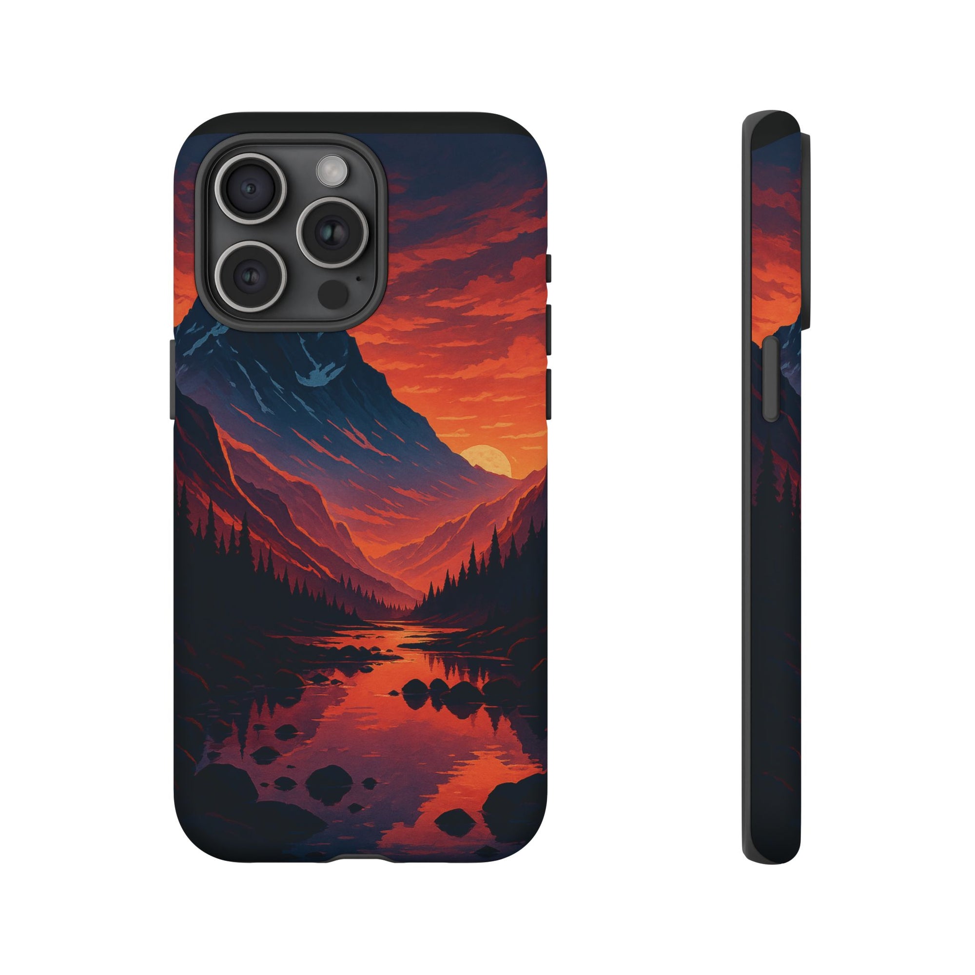 Mountain Sunset Phone Case, Nature Inspired Case, Tough Cases, Gift for Adventurers, Phone Accessories