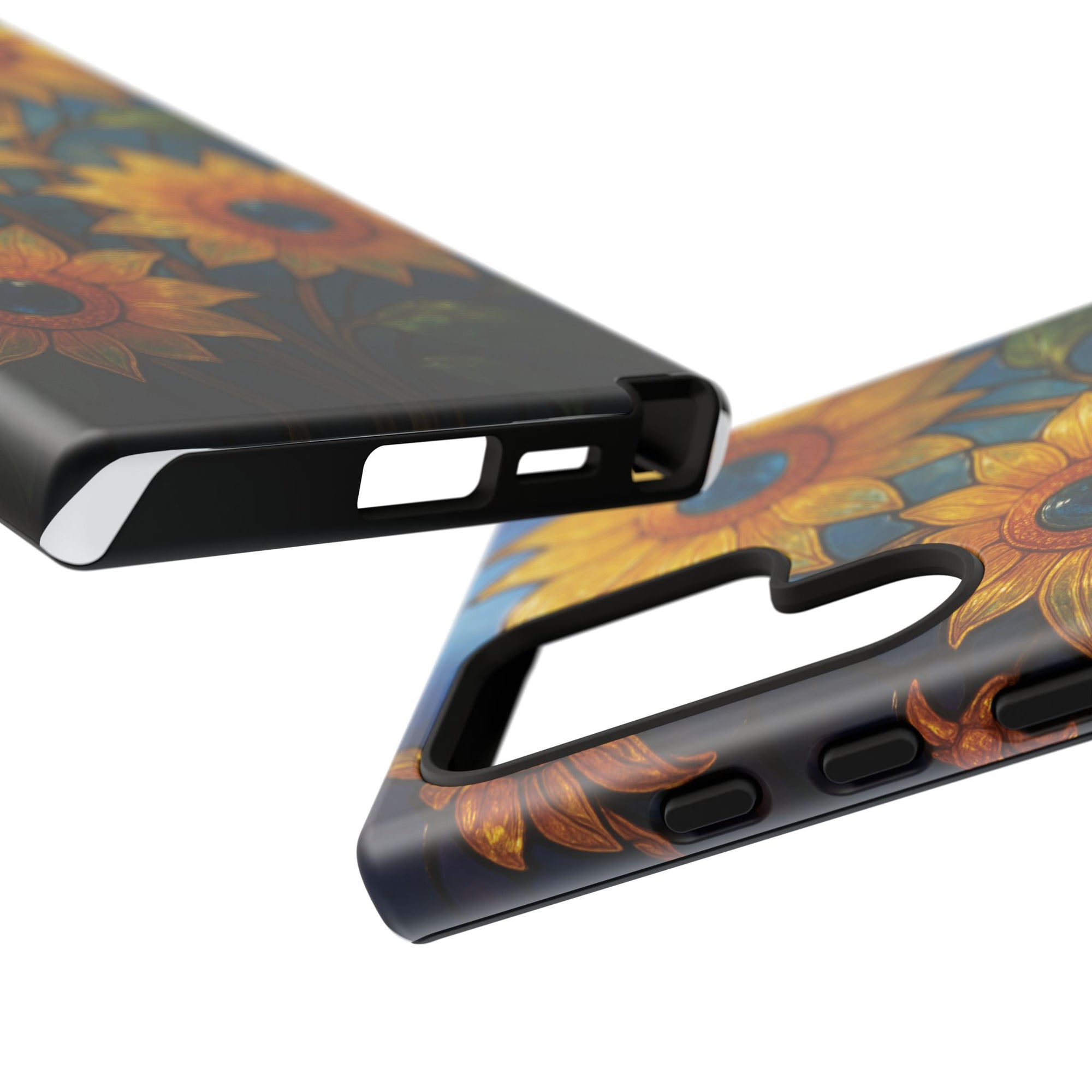 Vibrant Floral Phone Case, Sunflower Design, Tough & Durable Case, Nature Lover Gift, Protective Phone Cover, Spring Aesthetic