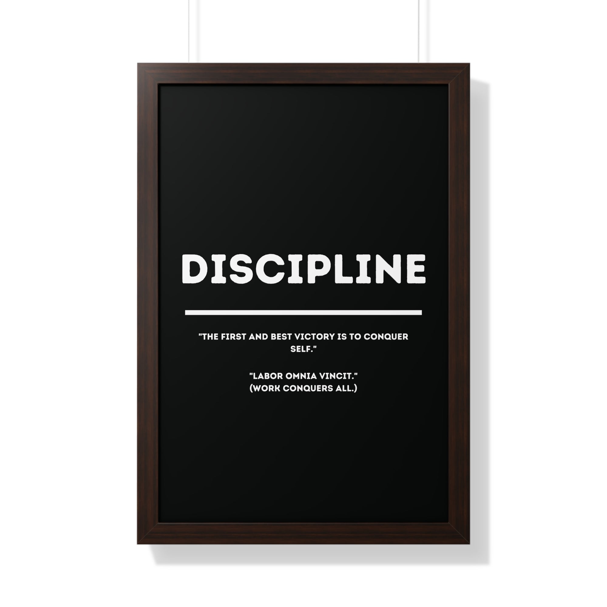 Minimalist in Black (Discipline) - Framed Vertical Poster