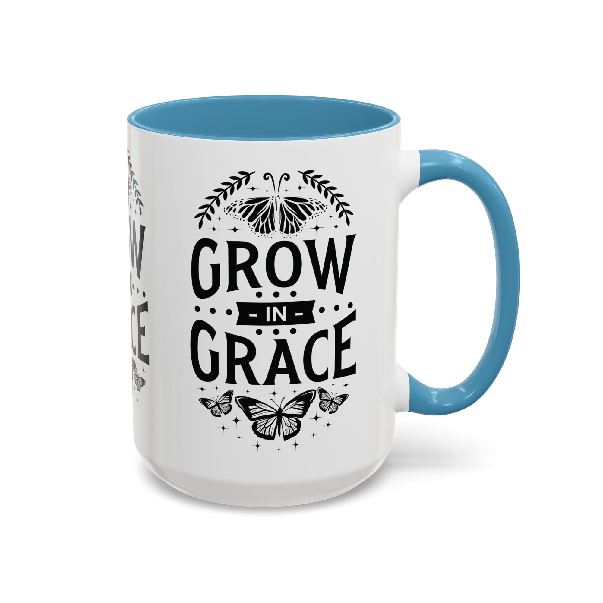 Grow in Grace Accent Coffee Mug - Inspirational Design