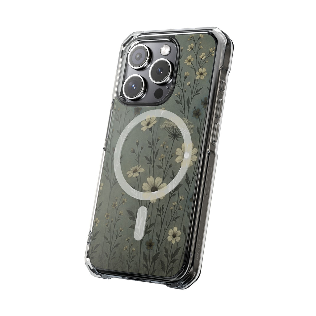 Floral Magnetic Clear Impact Cases, Phone Protection, Floral Design, Nature Lover Gift, Stylish Tech Accessories, Everyday Use