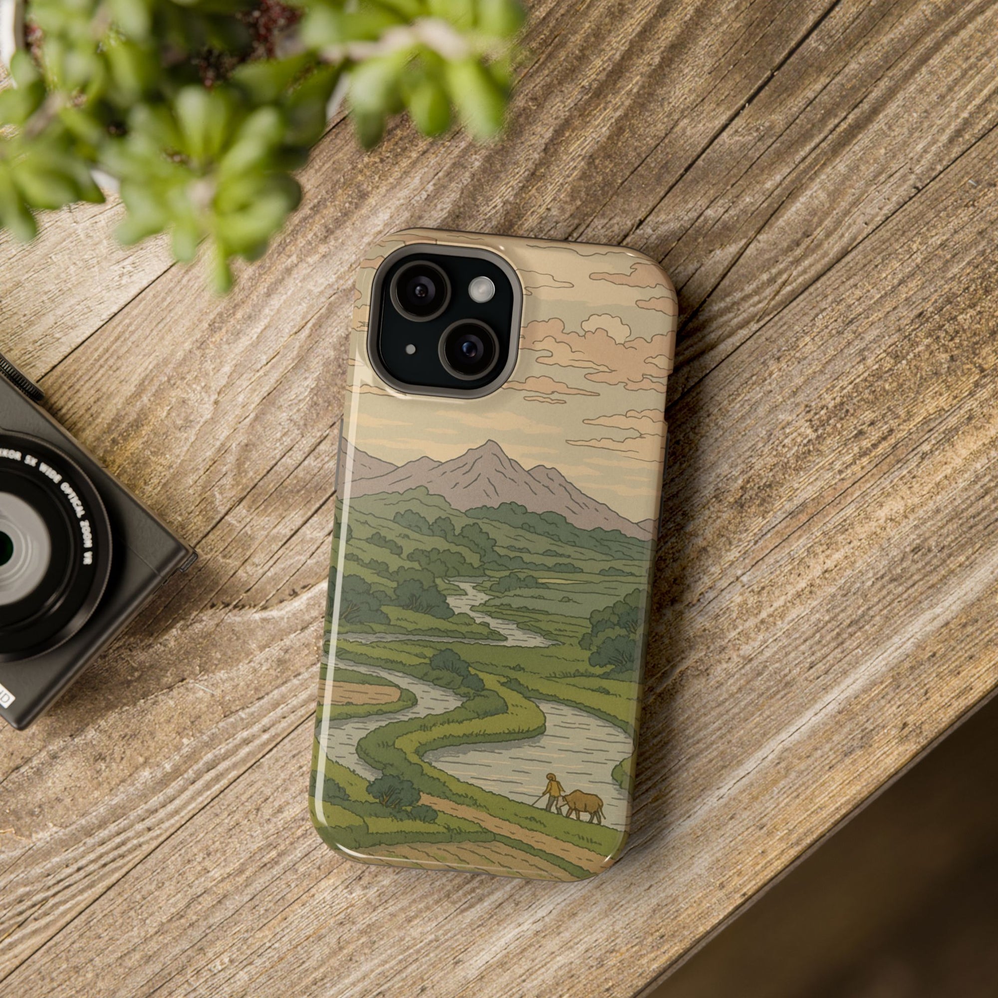 Nature-Inspired Magnetic Tough Case for iPhone, Phone Protection, Adventure Gift, Outdoor Lover, Earthy Aesthetic