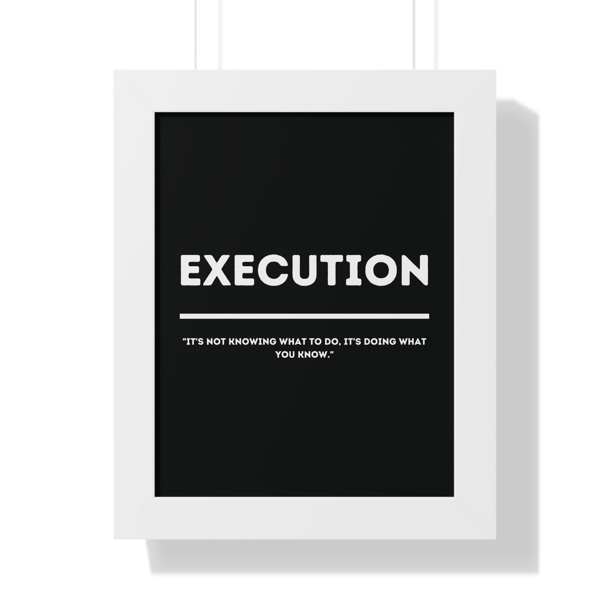 Minimalist in Black (Execution) - Framed Vertical Poster