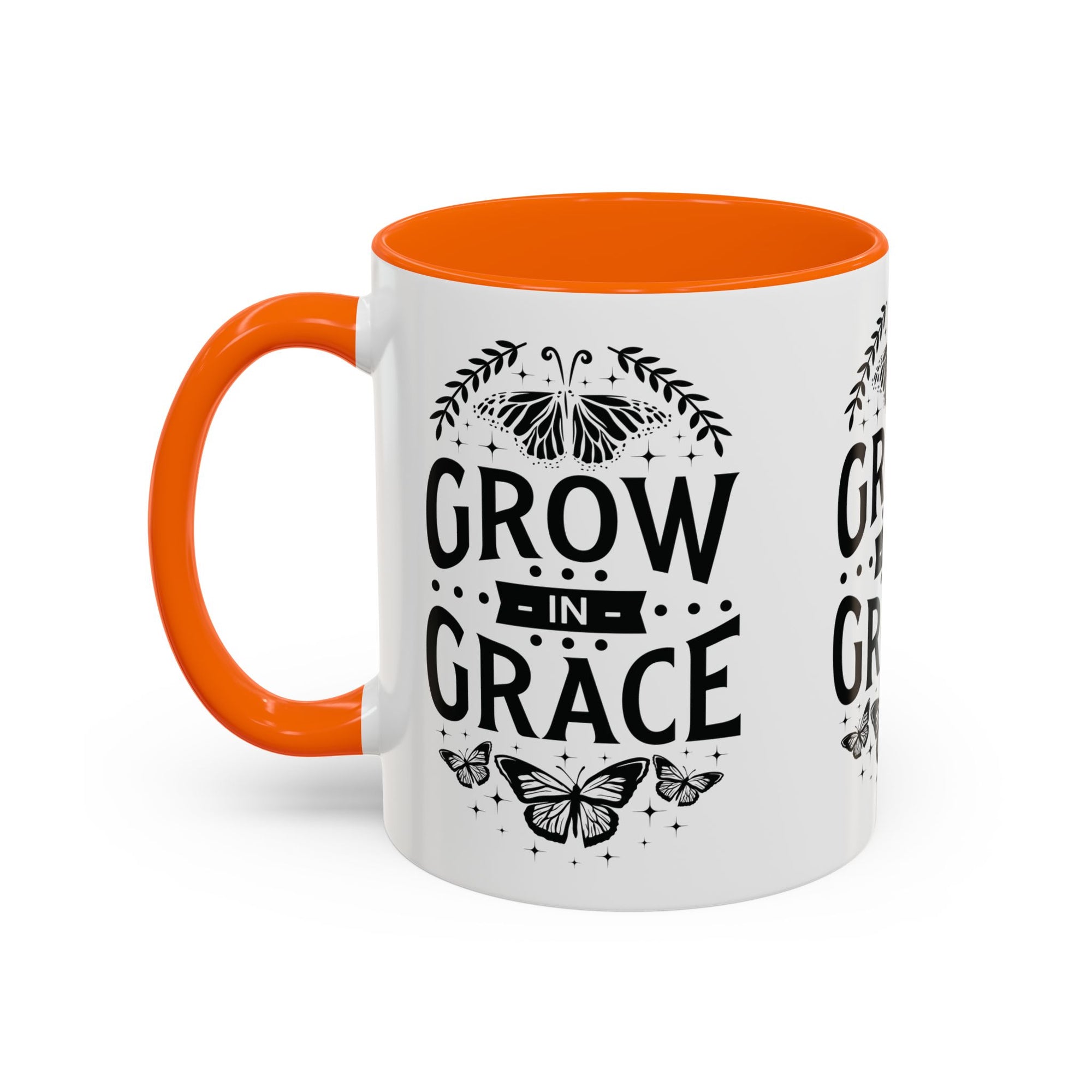 Grow in Grace Accent Coffee Mug - Inspirational Design