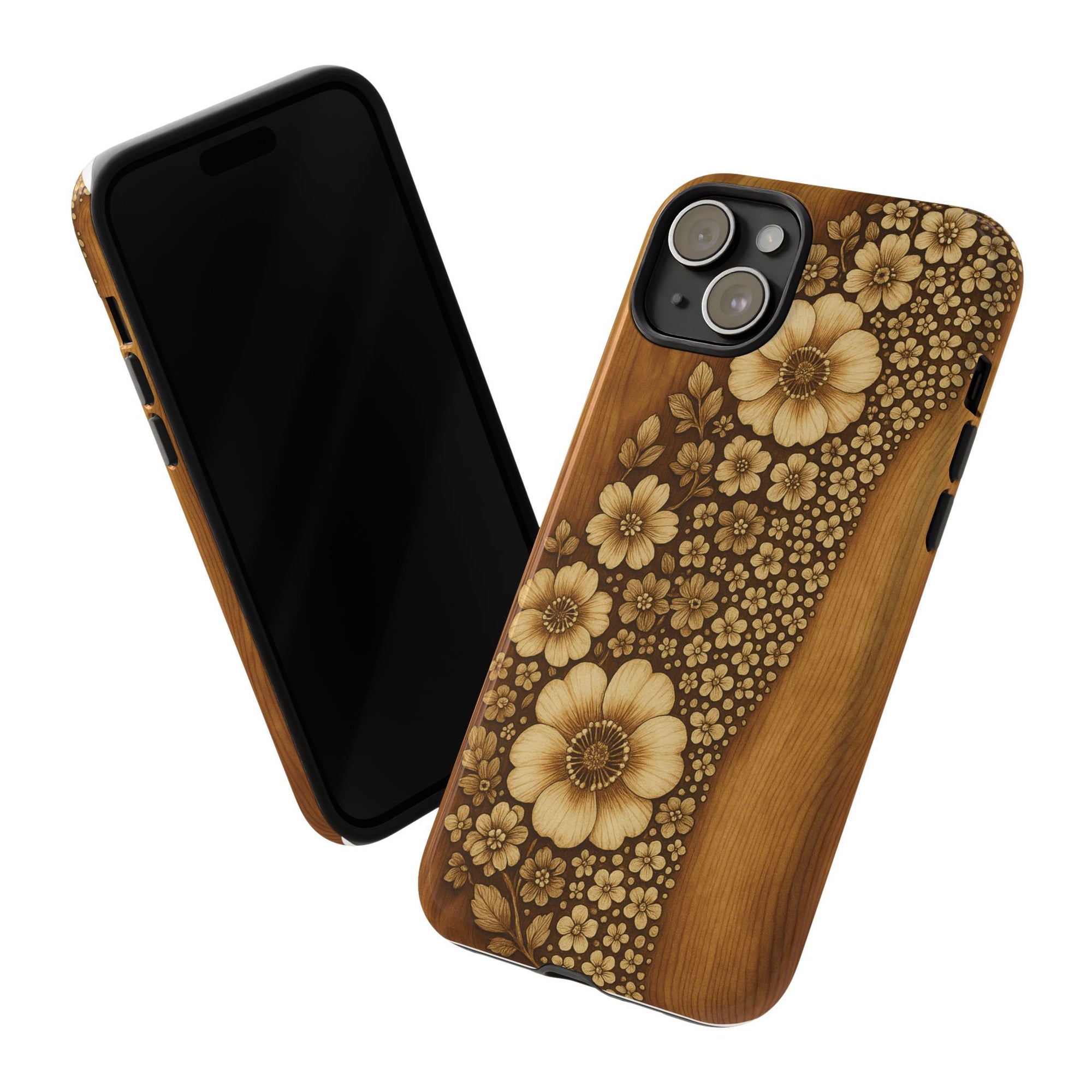 Floral Phone Case - Tough Cases, Protective Cover, Floral Design, Nature Lover Gift, Phone Accessory, Trendy Gadget