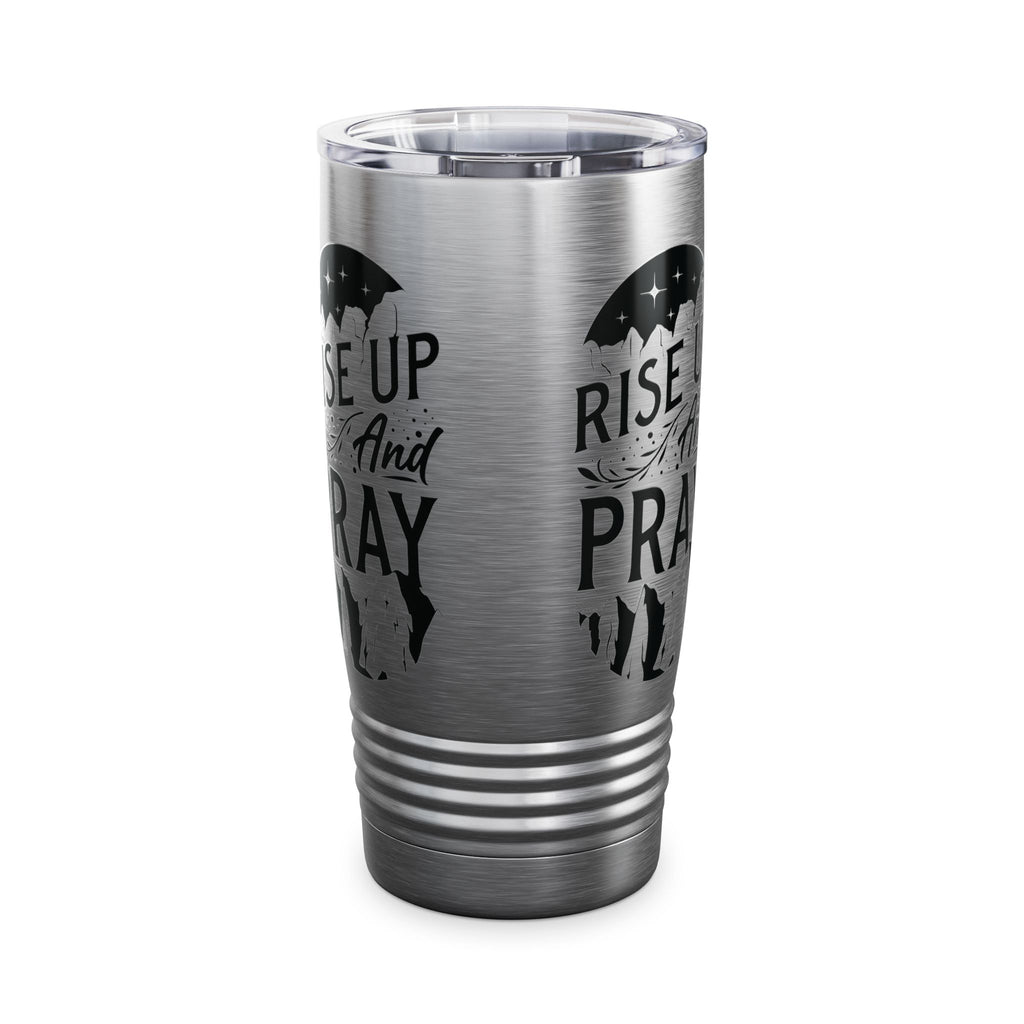 Rise Up and Pray Ringneck Tumbler - 20oz Inspirational Travel Mug
