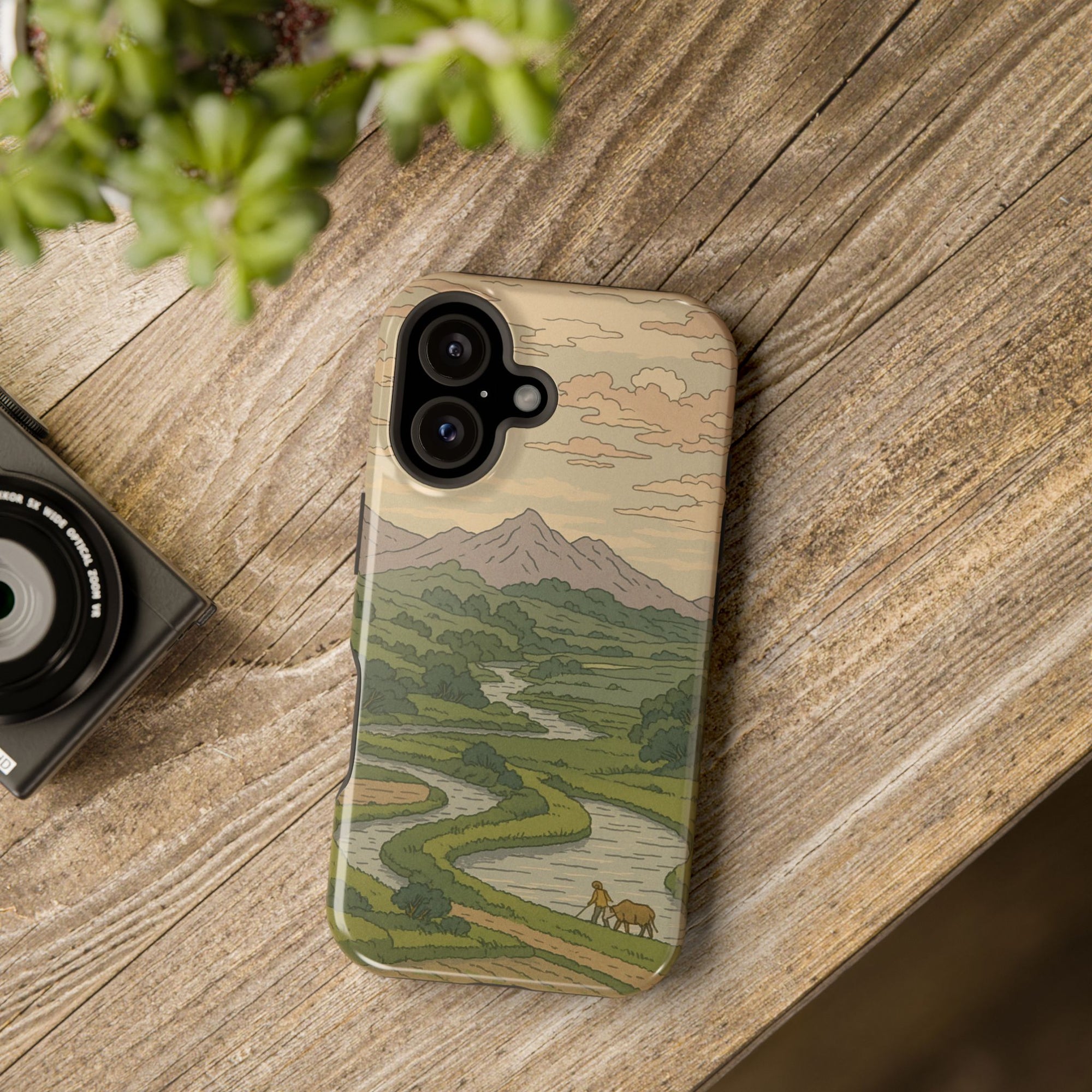 Nature-Inspired Magnetic Tough Case for iPhone, Phone Protection, Adventure Gift, Outdoor Lover, Earthy Aesthetic