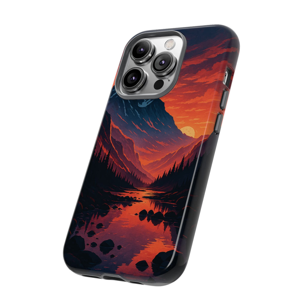 Mountain Sunset Phone Case, Nature Inspired Case, Tough Cases, Gift for Adventurers, Phone Accessories