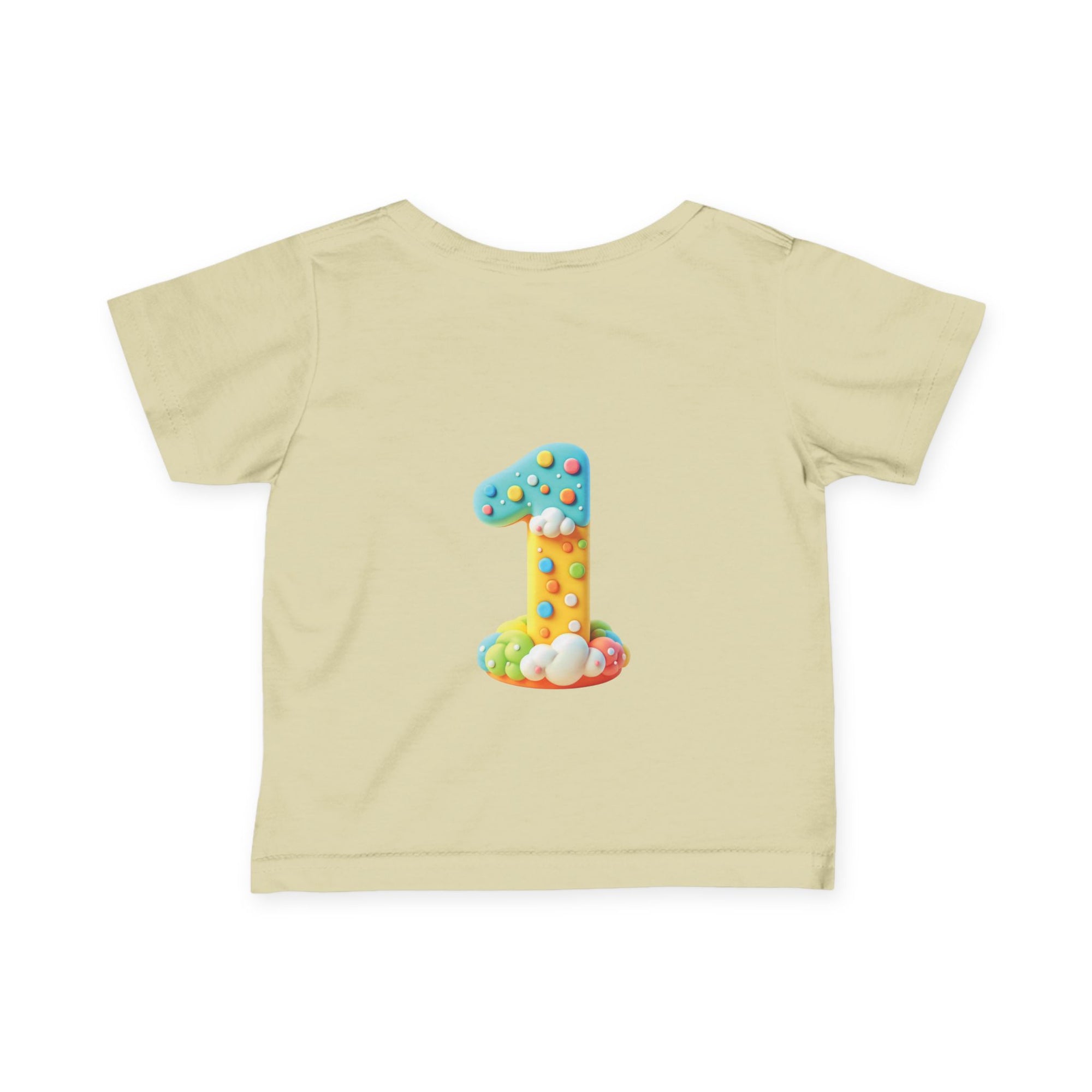 Cute Infant T-Shirt - 'Eat Sleep Cute Repeat' with Colorful Number 1 Design