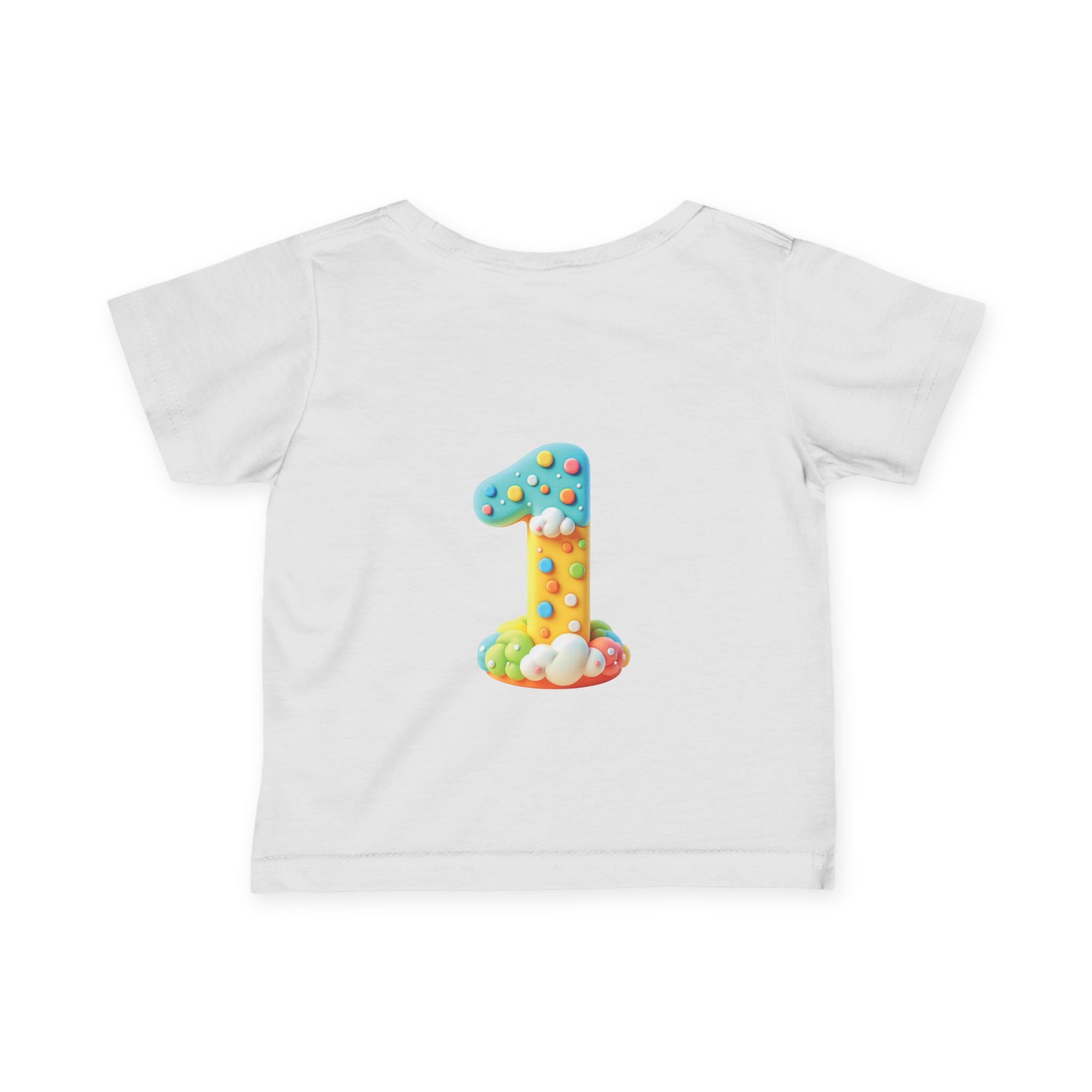 Cute Infant T-Shirt - 'Little Answered Prayer' with Colorful Number 1 Design