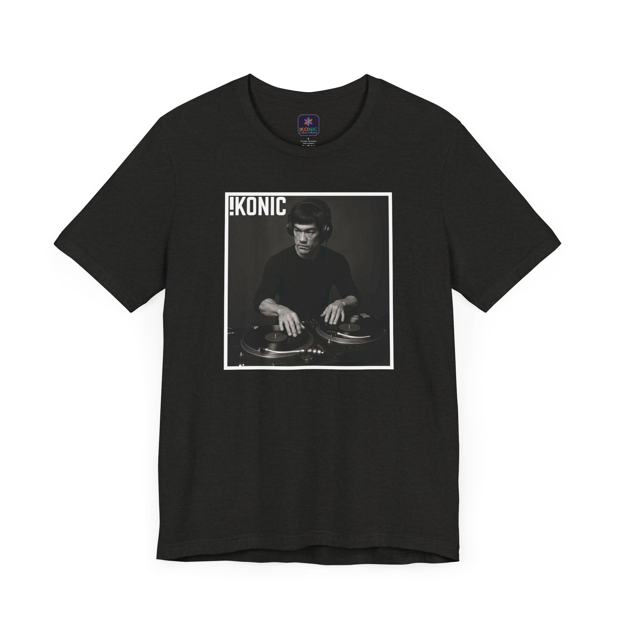IKONIC Unisex Jersey Tee - Casual Graphic Top for Sports Fans, Everyday Wear, Gift for Him/Her, Street Style Fashion, Bruce The DJ