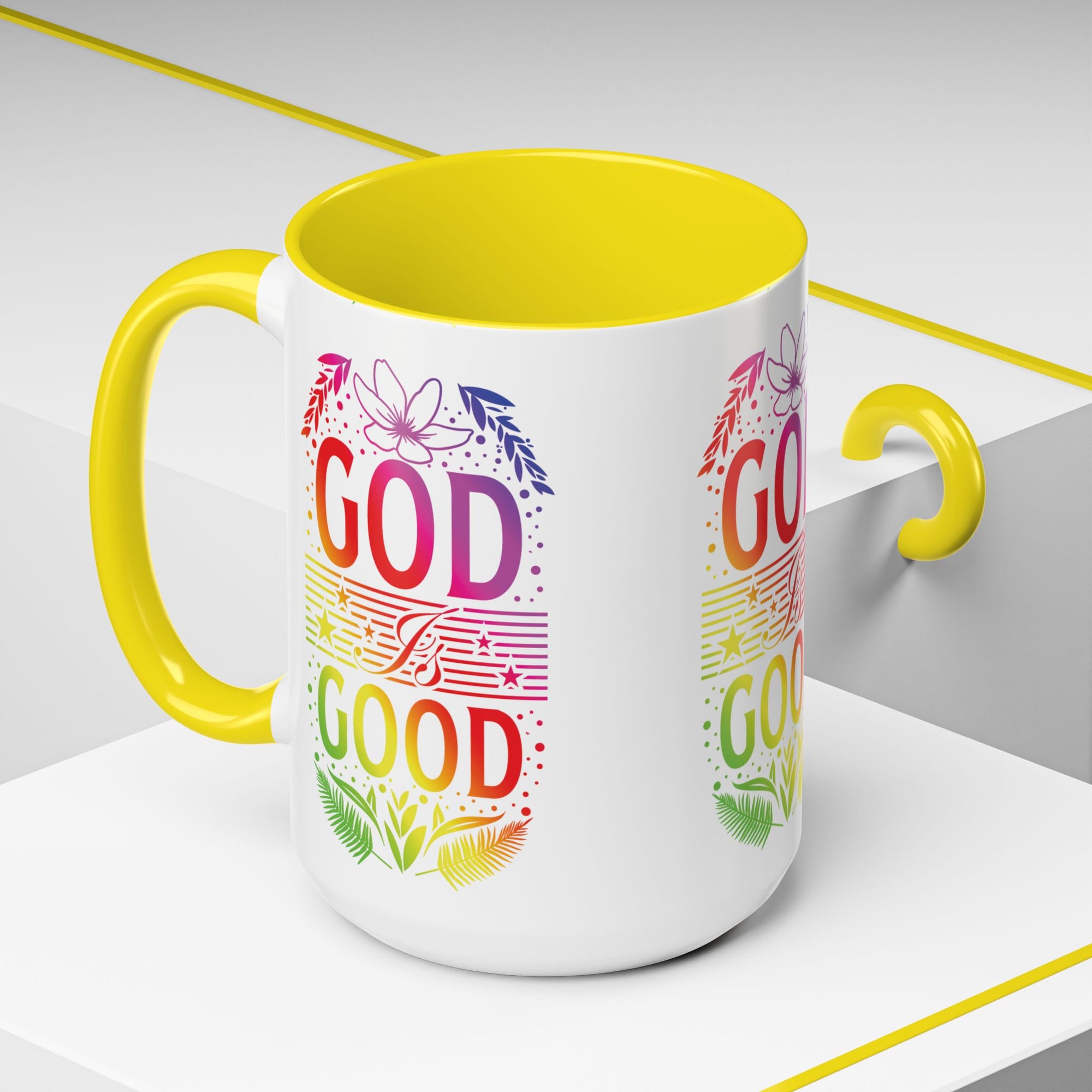 God is Good Accent Coffee Mug - Inspirational Design