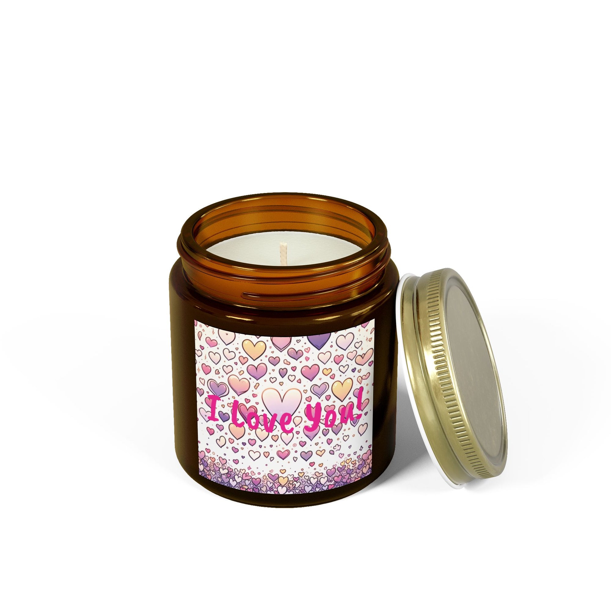 I Love You - Scented Candles, Coconut Apricot Wax (4oz, 9oz)