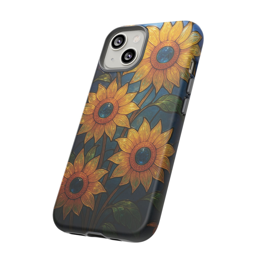 Vibrant Floral Phone Case, Sunflower Design, Tough & Durable Case, Nature Lover Gift, Protective Phone Cover, Spring Aesthetic