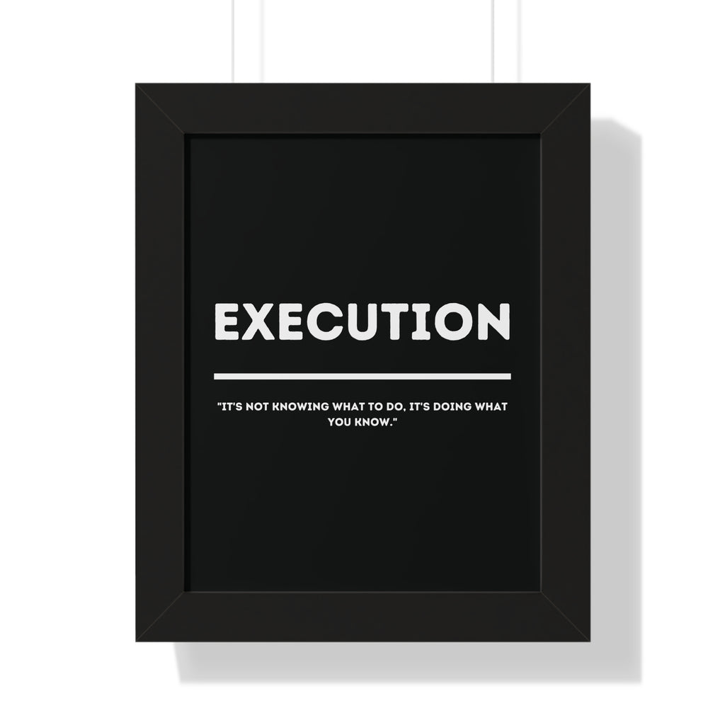 Minimalist in Black (Execution) - Framed Vertical Poster