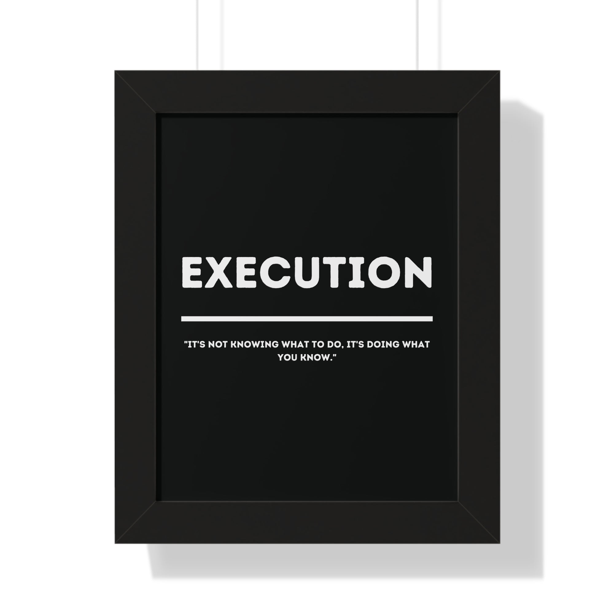 Minimalist in Black (Execution) - Framed Vertical Poster