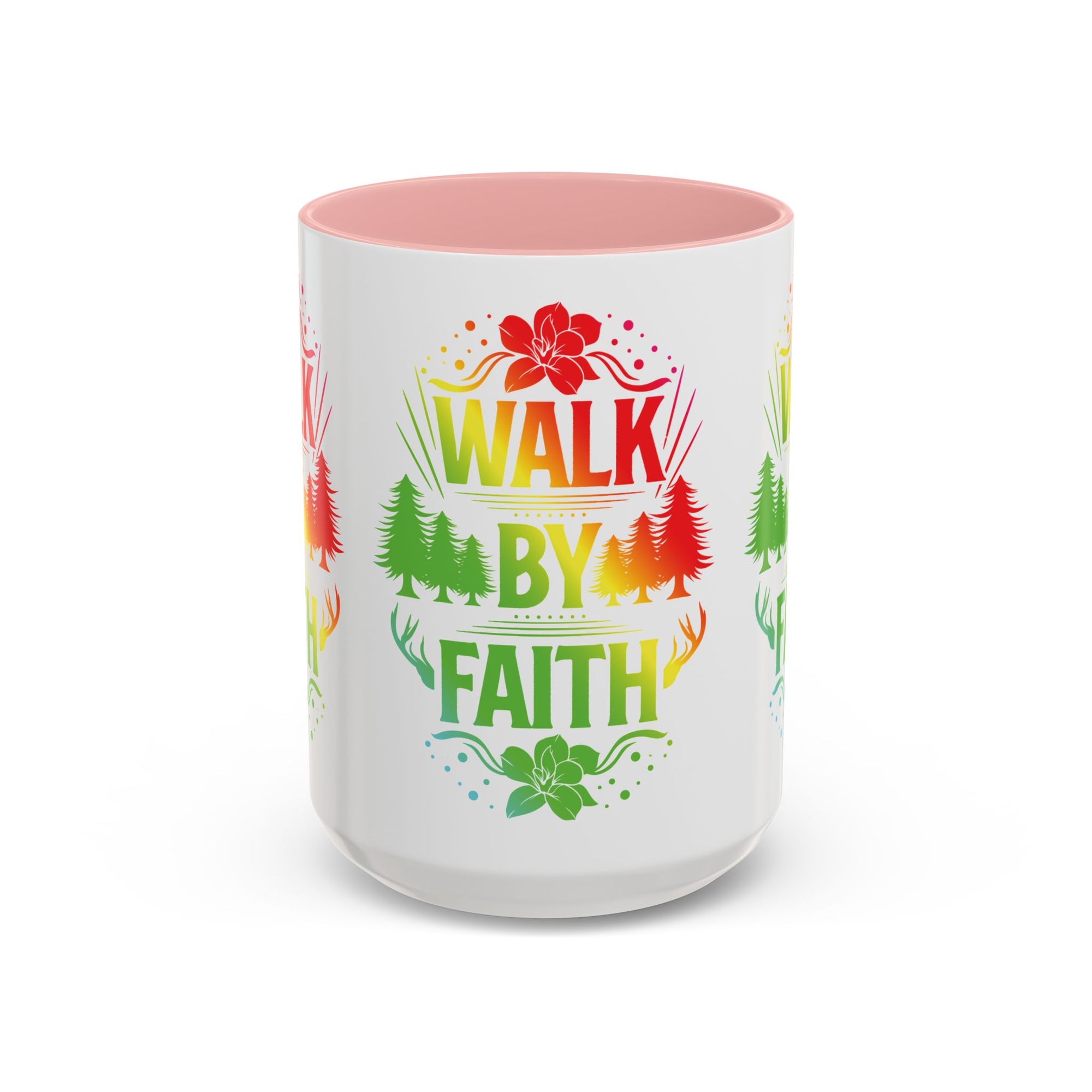 Walk by Faith Accent Coffee Mug - Inspirational Design