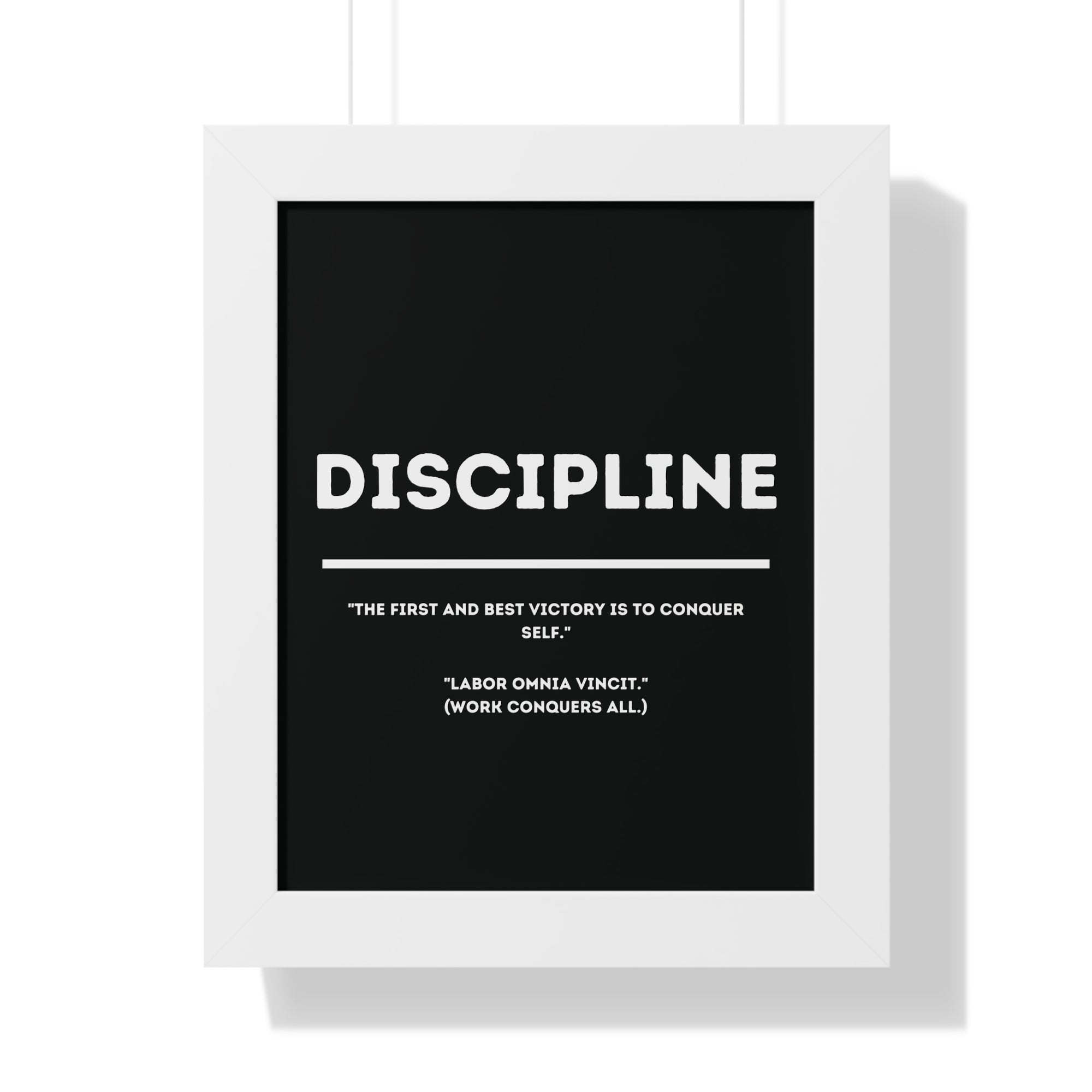 Minimalist in Black (Discipline) - Framed Vertical Poster