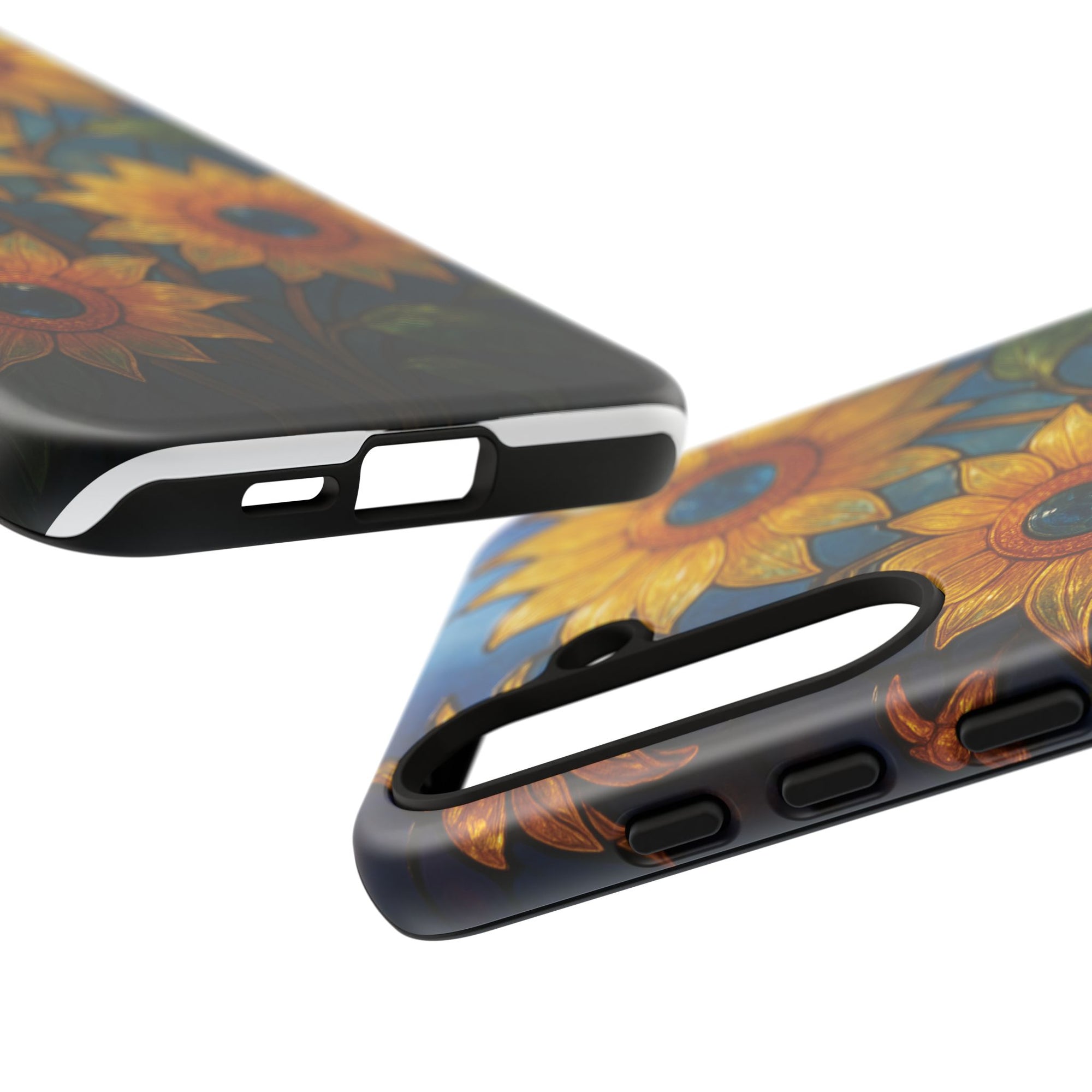 Vibrant Floral Phone Case, Sunflower Design, Tough & Durable Case, Nature Lover Gift, Protective Phone Cover, Spring Aesthetic