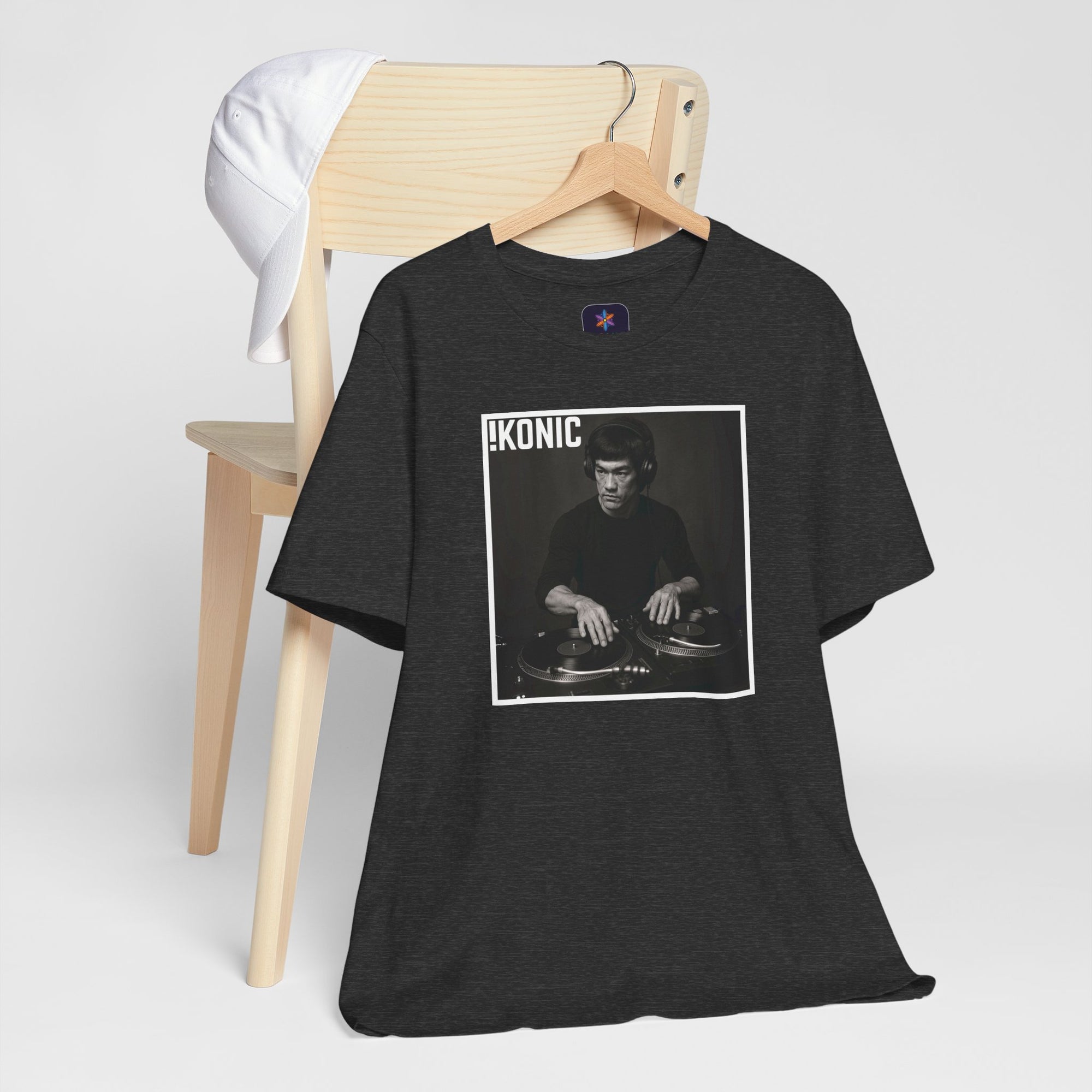 IKONIC Unisex Jersey Tee - Casual Graphic Top for Sports Fans, Everyday Wear, Gift for Him/Her, Street Style Fashion, Bruce The DJ