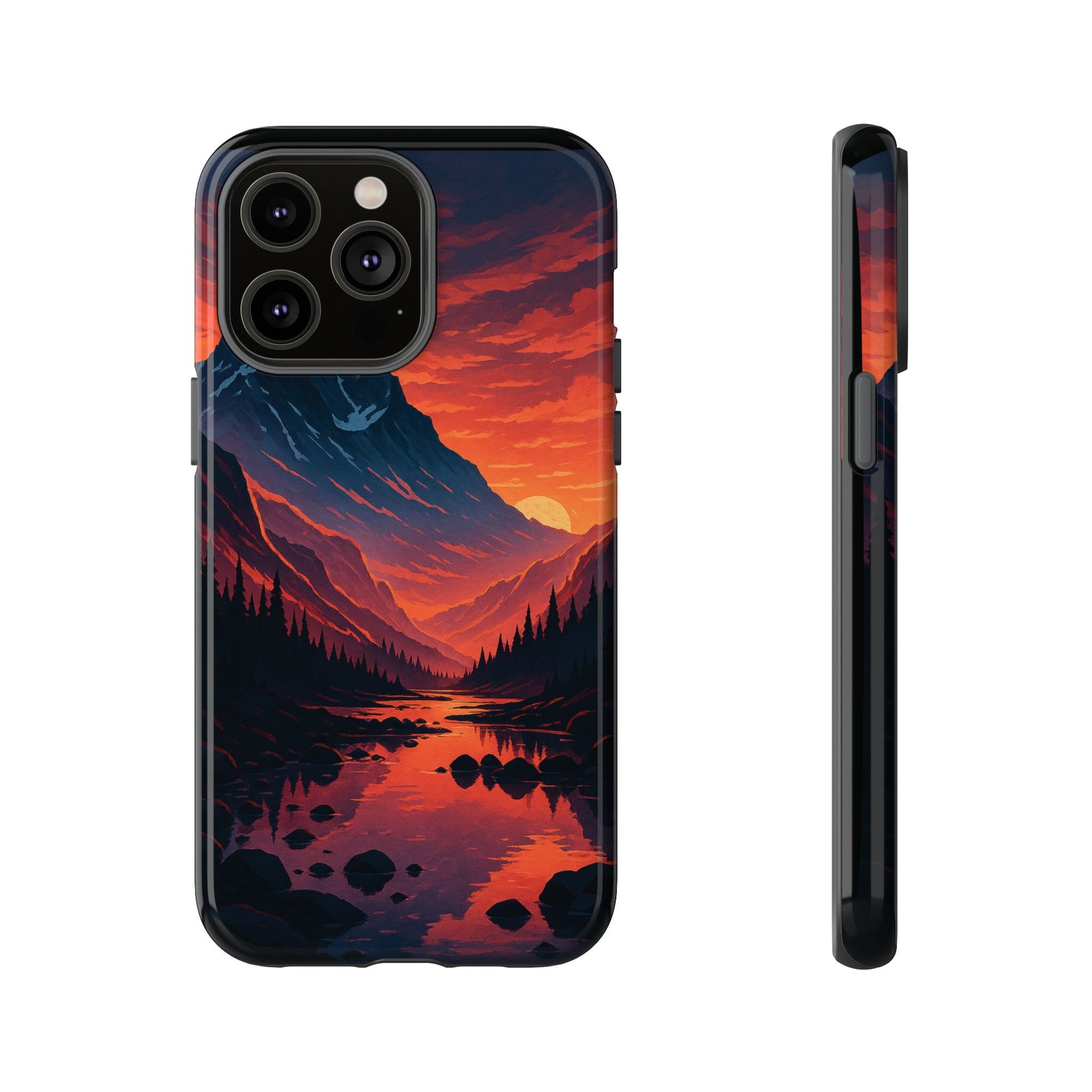 Mountain Sunset Phone Case, Nature Inspired Case, Tough Cases, Gift for Adventurers, Phone Accessories