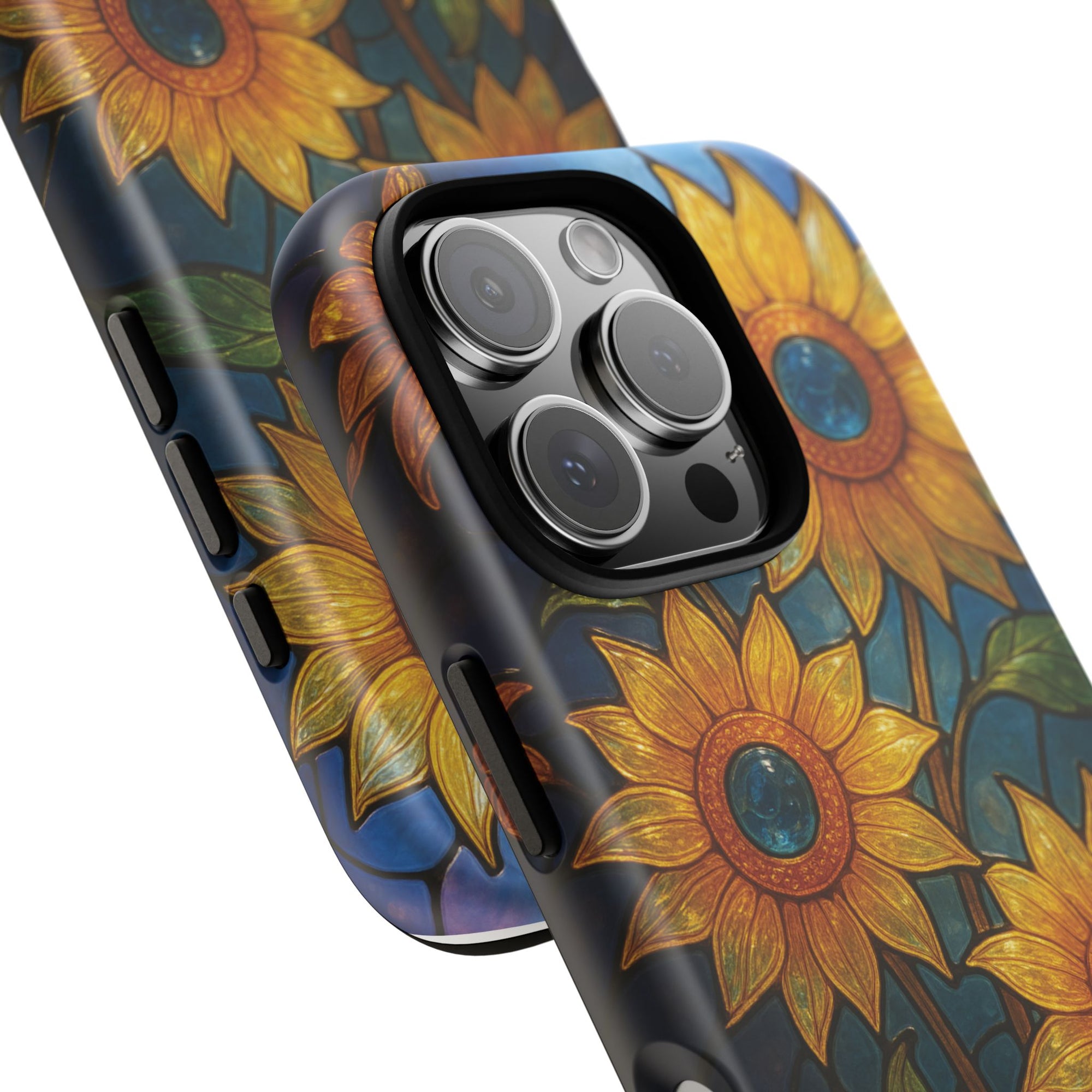 Vibrant Floral Phone Case, Sunflower Design, Tough & Durable Case, Nature Lover Gift, Protective Phone Cover, Spring Aesthetic