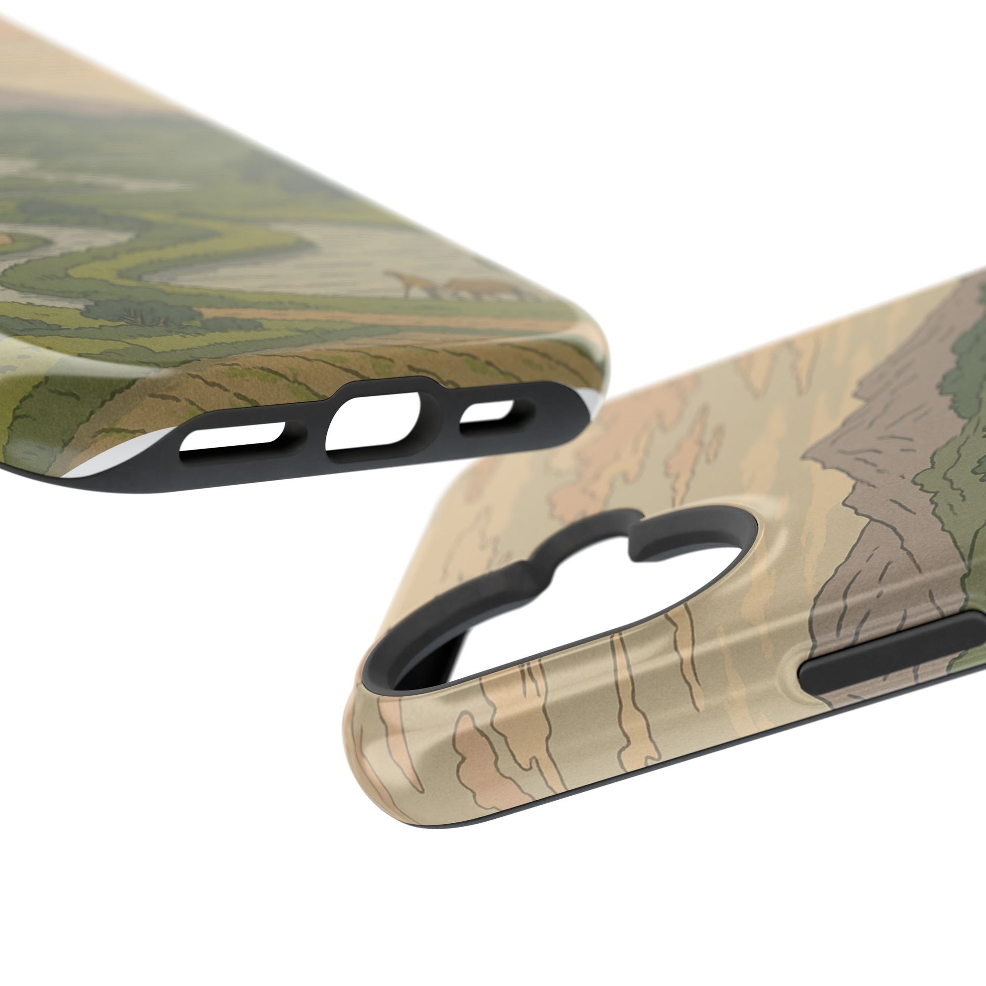 Nature-Inspired Magnetic Tough Case for iPhone, Phone Protection, Adventure Gift, Outdoor Lover, Earthy Aesthetic