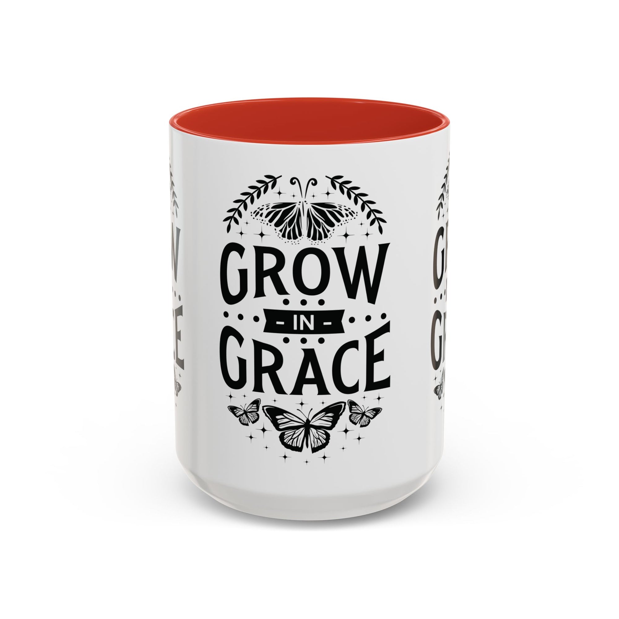 Grow in Grace Accent Coffee Mug - Inspirational Design