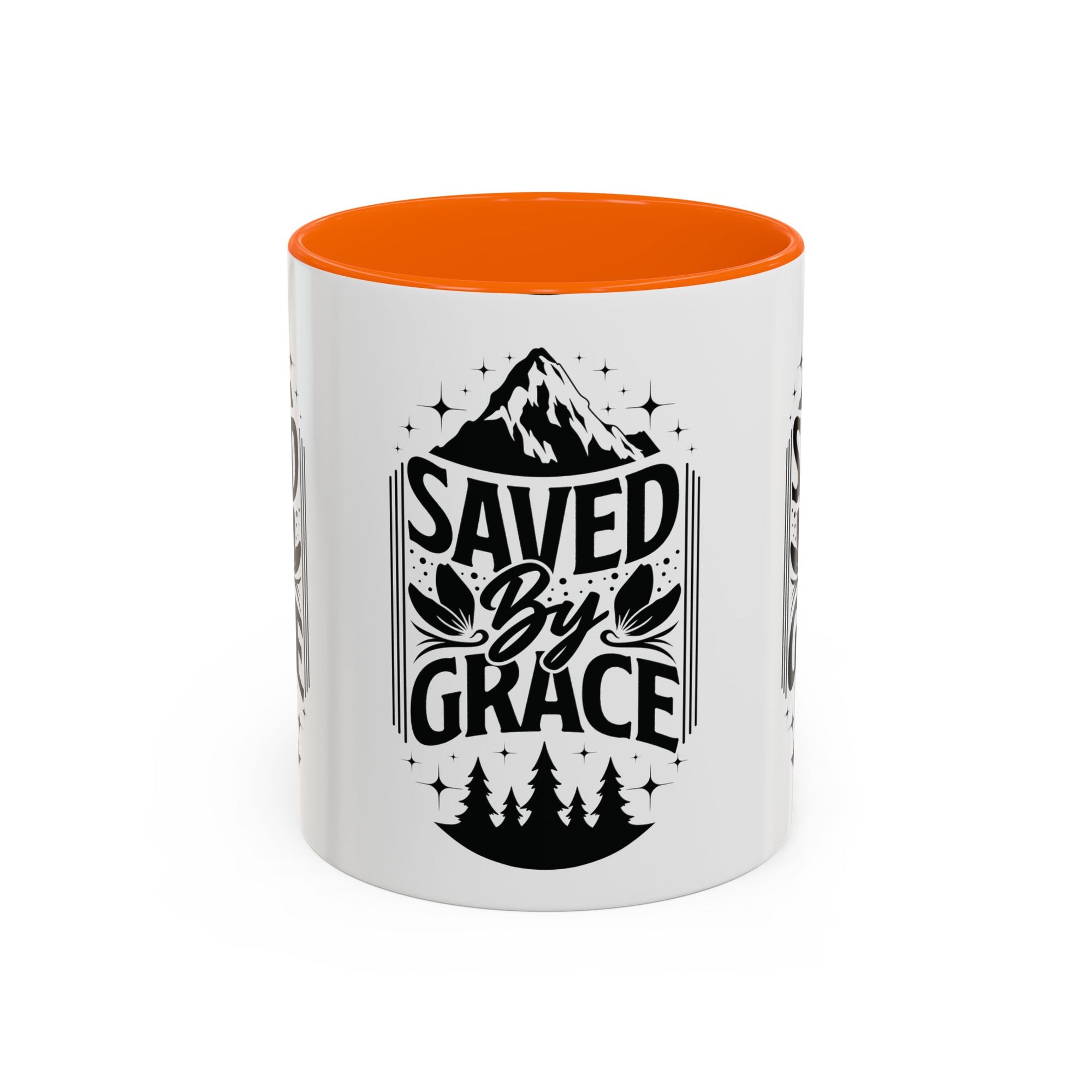 Saved by Grace Accent Coffee Mug - Inspirational Design