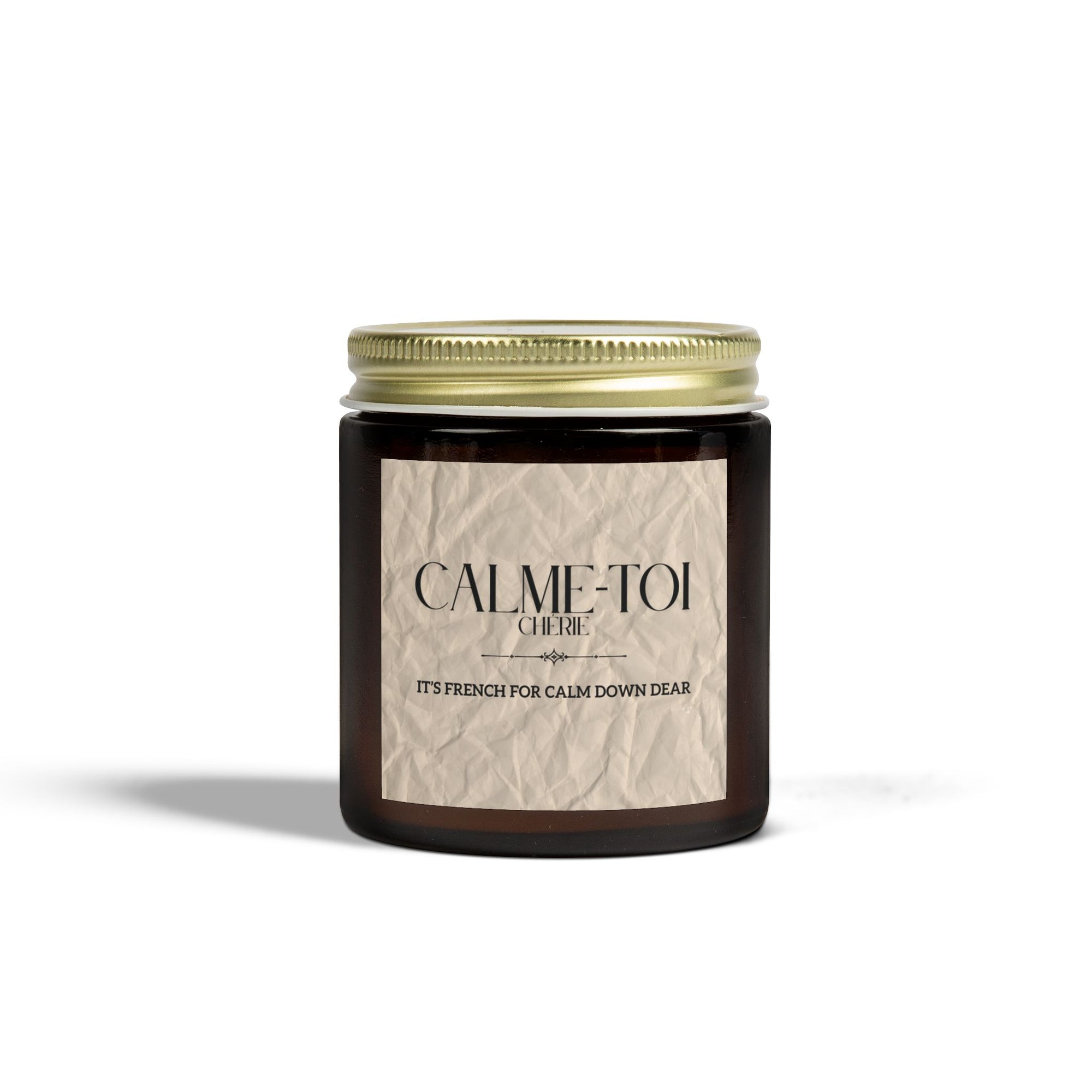Calm Down Candle | Scented Coconut Apricot Wax, Self-Care Gift, Home Decor, Relaxation, Spa Experience, Mindfulness, Funny Gifts for Better-half
