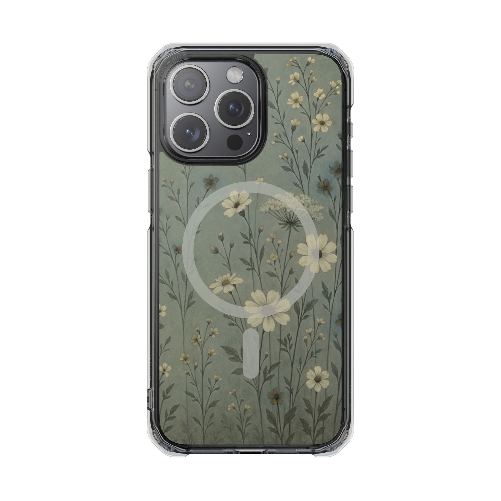 Floral Magnetic Clear Impact Cases, Phone Protection, Floral Design, Nature Lover Gift, Stylish Tech Accessories, Everyday Use