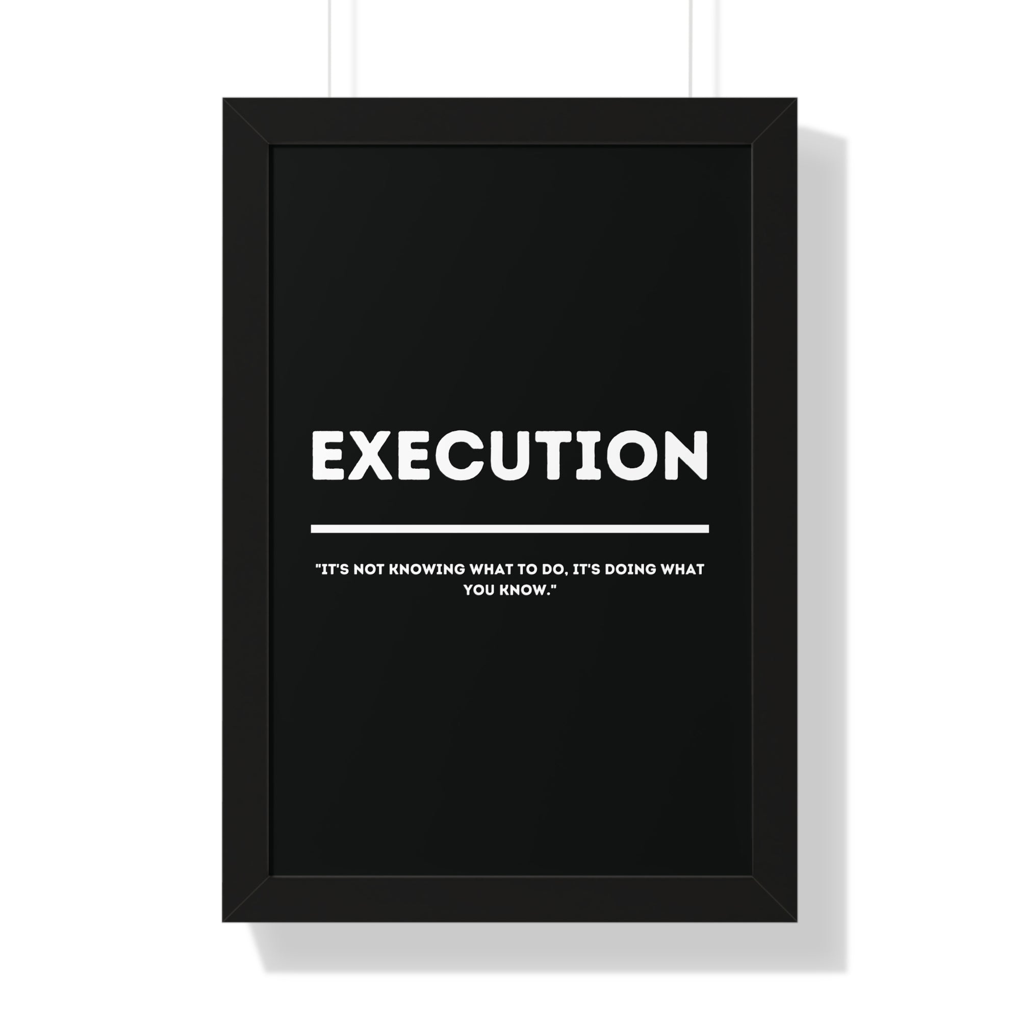 Minimalist in Black (Execution) - Framed Vertical Poster