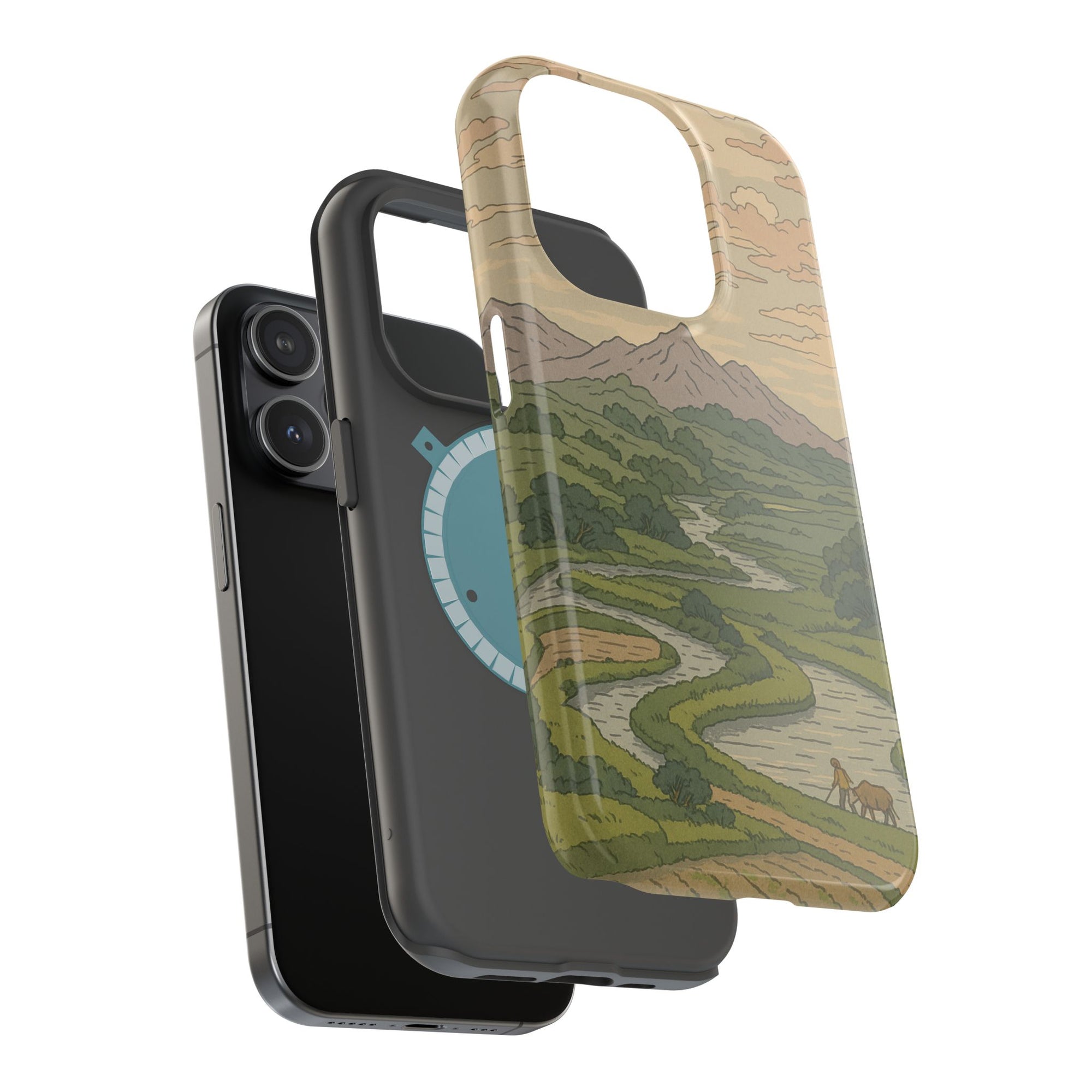 Nature-Inspired Magnetic Tough Case for iPhone, Phone Protection, Adventure Gift, Outdoor Lover, Earthy Aesthetic