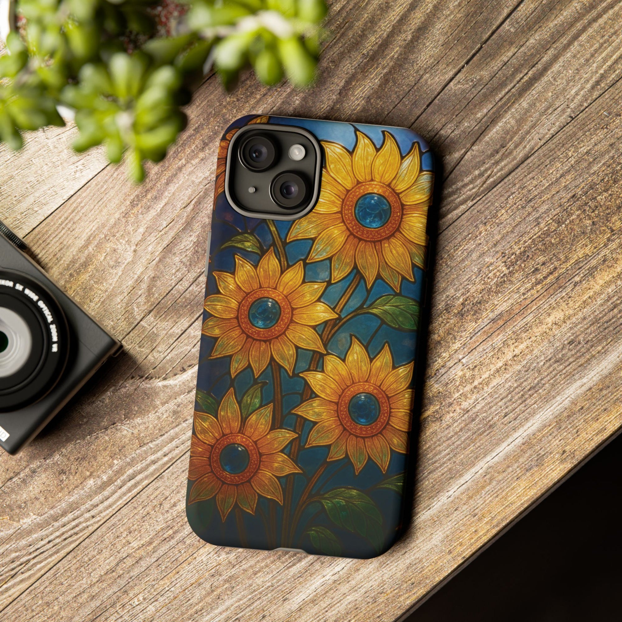 Vibrant Floral Phone Case, Sunflower Design, Tough & Durable Case, Nature Lover Gift, Protective Phone Cover, Spring Aesthetic