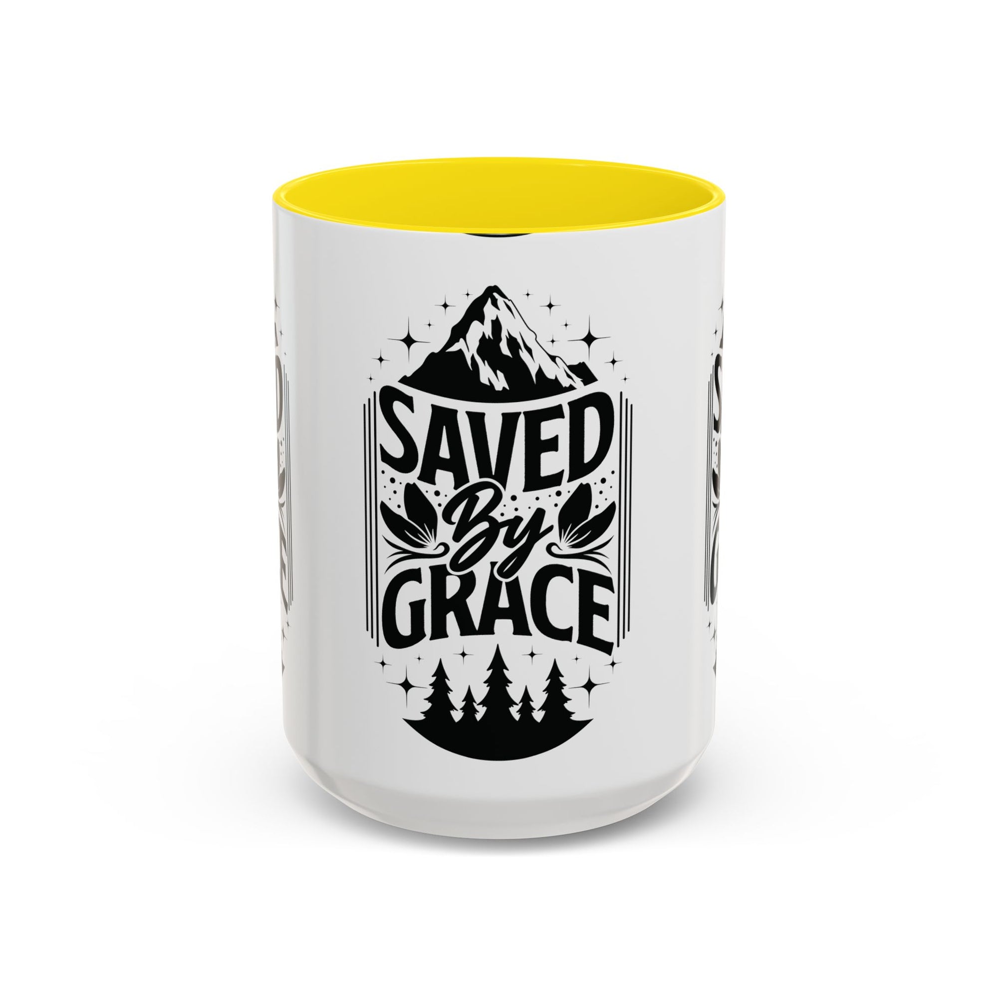 Saved by Grace Accent Coffee Mug - Inspirational Design